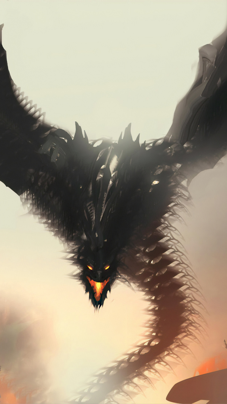 Abstrakte Schwarz-Weiß-Malerei. Wallpaper in 750x1334 Resolution