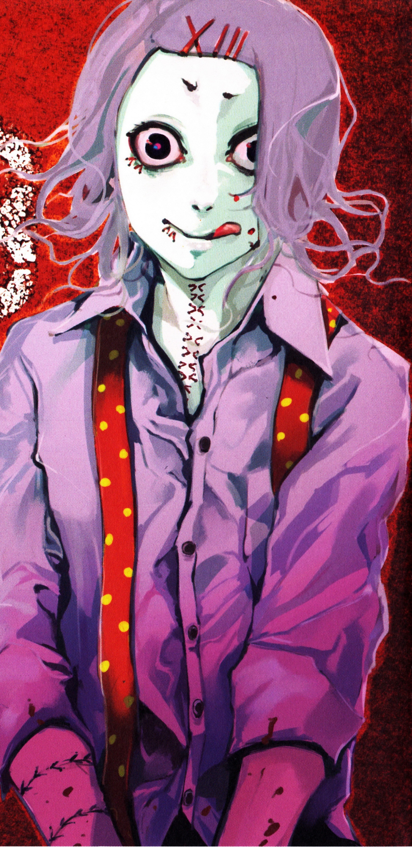 Mujer en Azul y Amarillo Botón de Lunares en la Ilustración de la Camisa de Manga Larga. Wallpaper in 1440x2960 Resolution