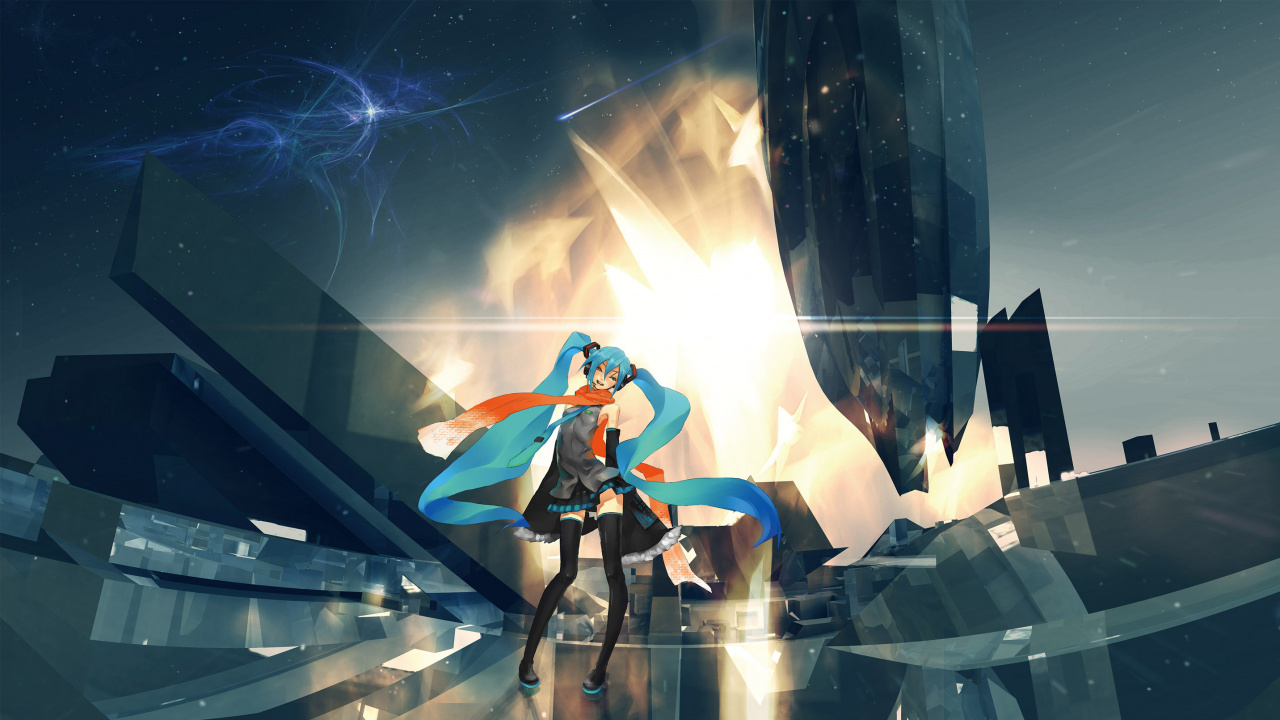Hatsune Miku, Vocaloid, Artes Creativas, Juego de Pc, Arte. Wallpaper in 1280x720 Resolution