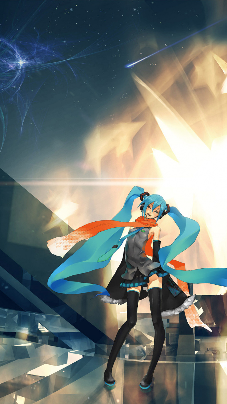 Hatsune Miku, Vocaloid, Artes Creativas, Juego de Pc, Arte. Wallpaper in 750x1334 Resolution