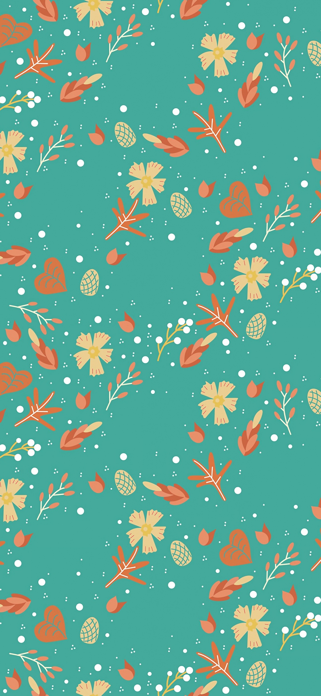 Illustration de Coeur Rouge et Jaune. Wallpaper in 1125x2436 Resolution