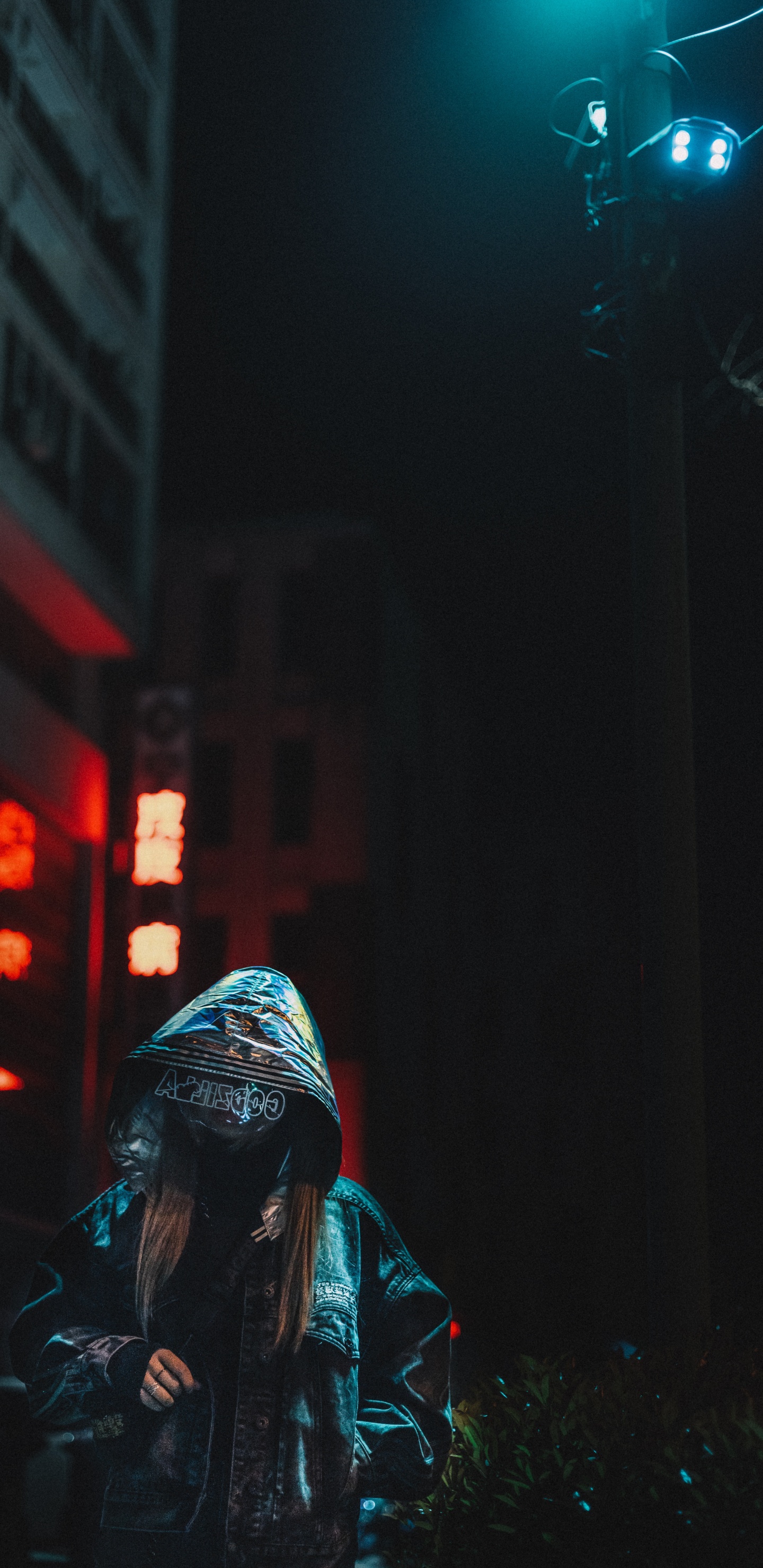 Hoodie-Nacht, Angst, Einsam zu Sein, Deezer, Nacht, Purpur. Wallpaper in 1440x2960 Resolution