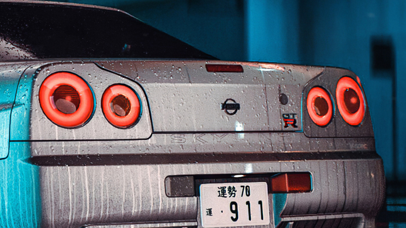 Car, Auto, Nissan Skyline R34, Nissan Skyline Gt-r, Nissan Gt-r. Wallpaper in 1366x768 Resolution