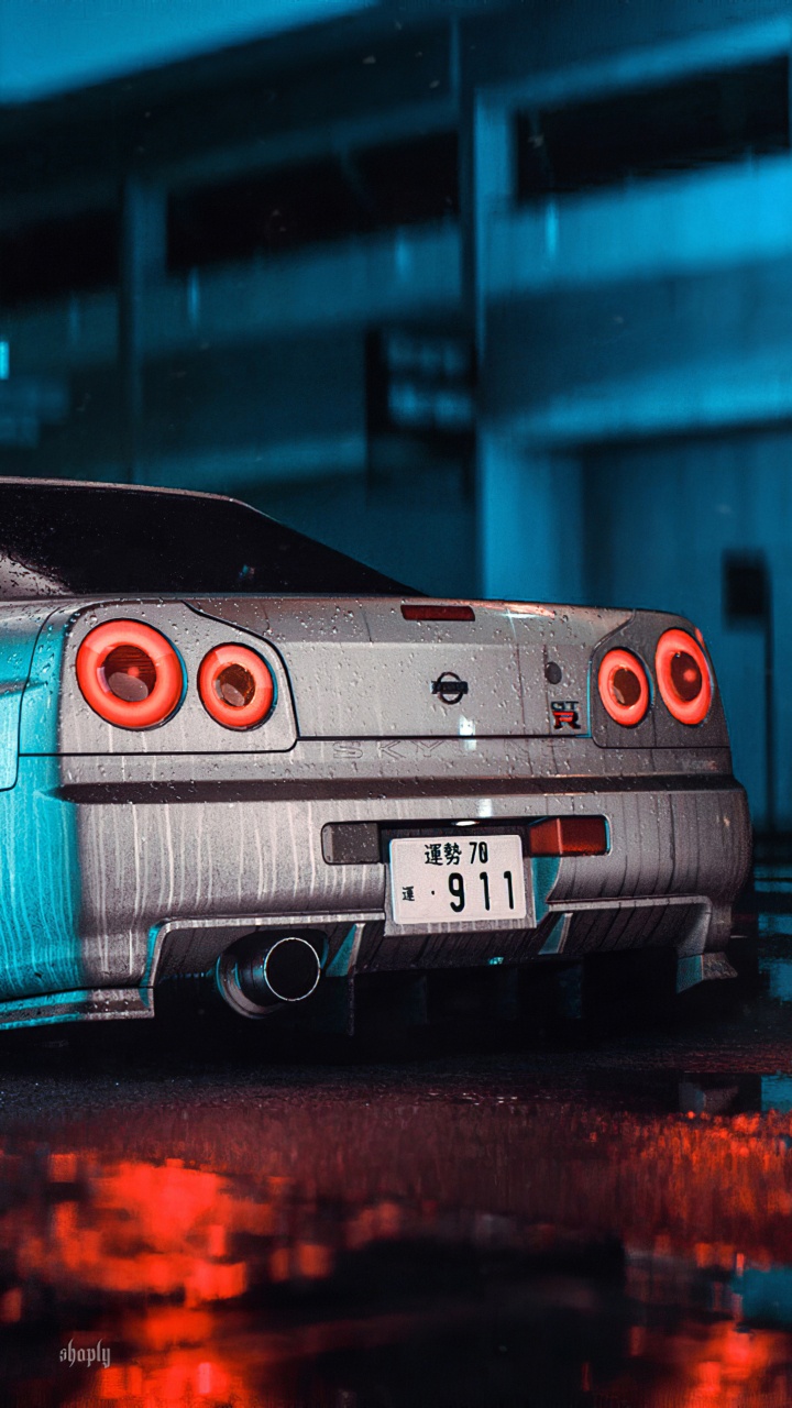 Car, Auto, Nissan Skyline R34, Nissan Skyline Gt-r, Nissan Gt-r. Wallpaper in 720x1280 Resolution