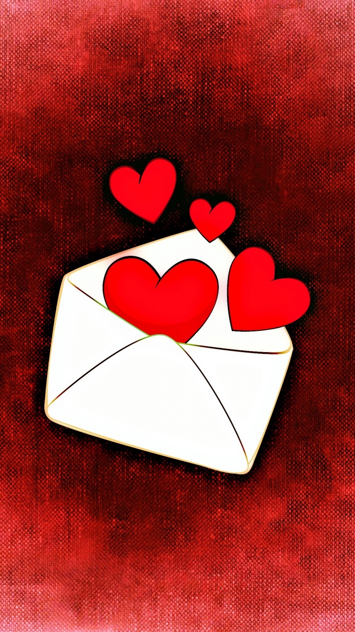 Corazón Rojo Con Ilustración de Corazón. Wallpaper in 720x1280 Resolution