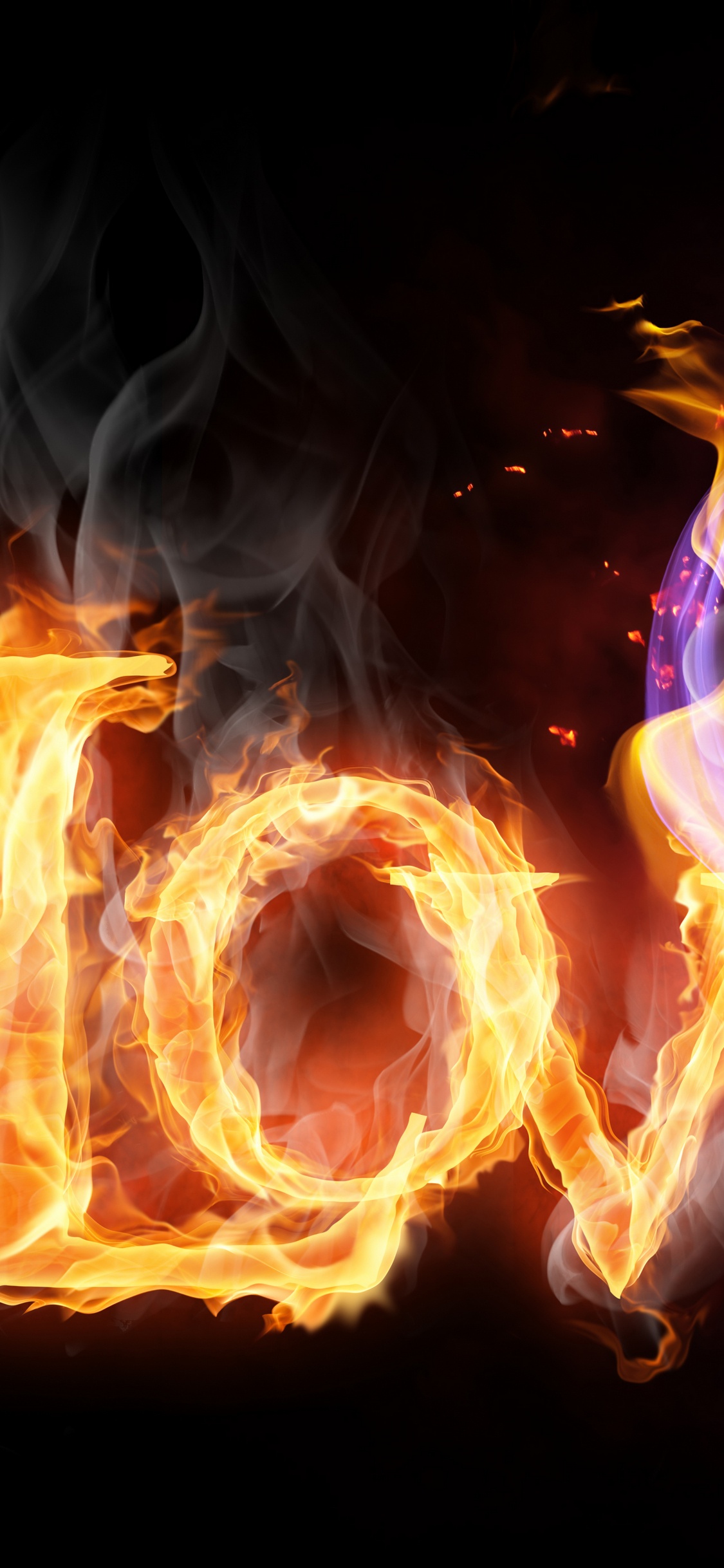 Flamme, Feu, Chaleur, Lumière, Texte. Wallpaper in 1125x2436 Resolution