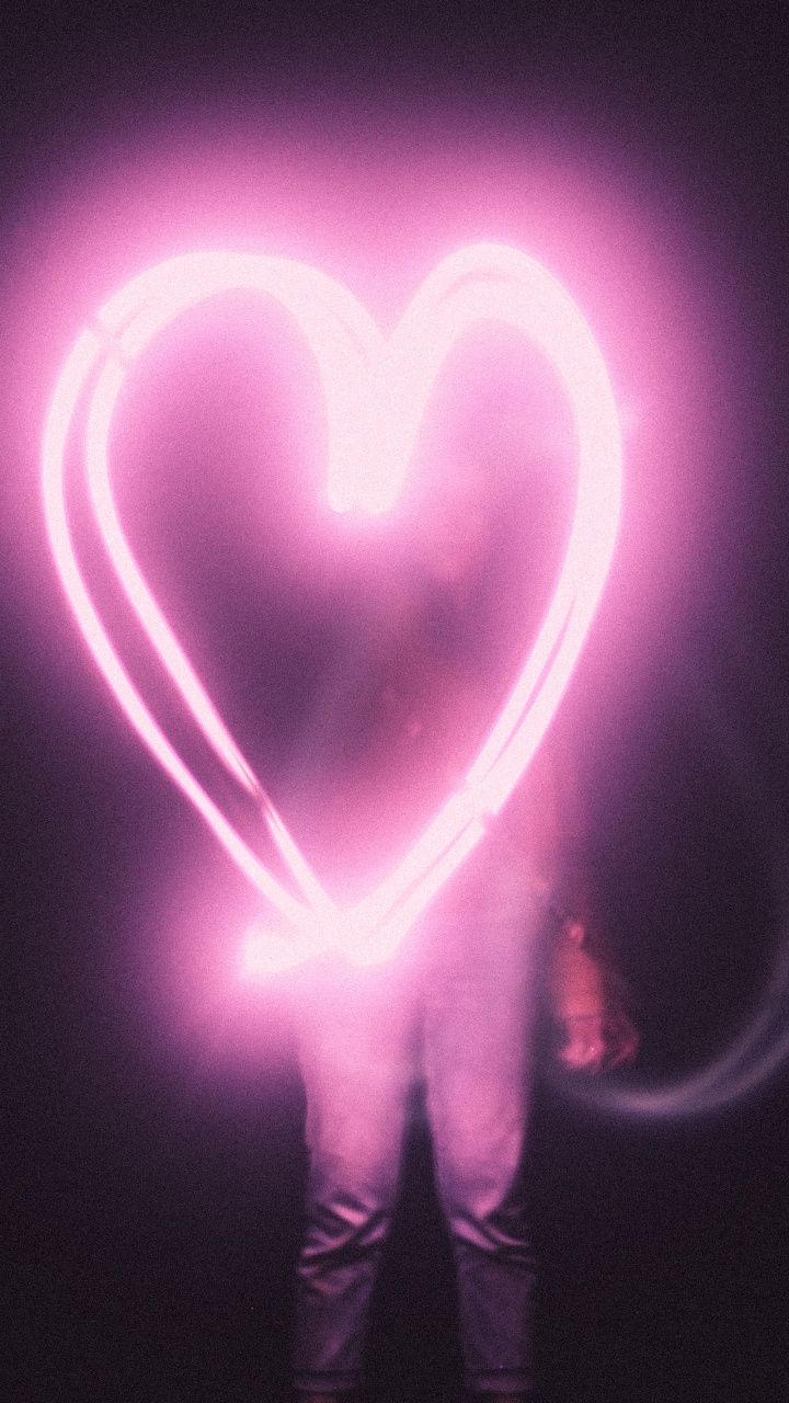 Luz, Coraz, Amor, Neon, Gráficos. Wallpaper in 720x1280 Resolution