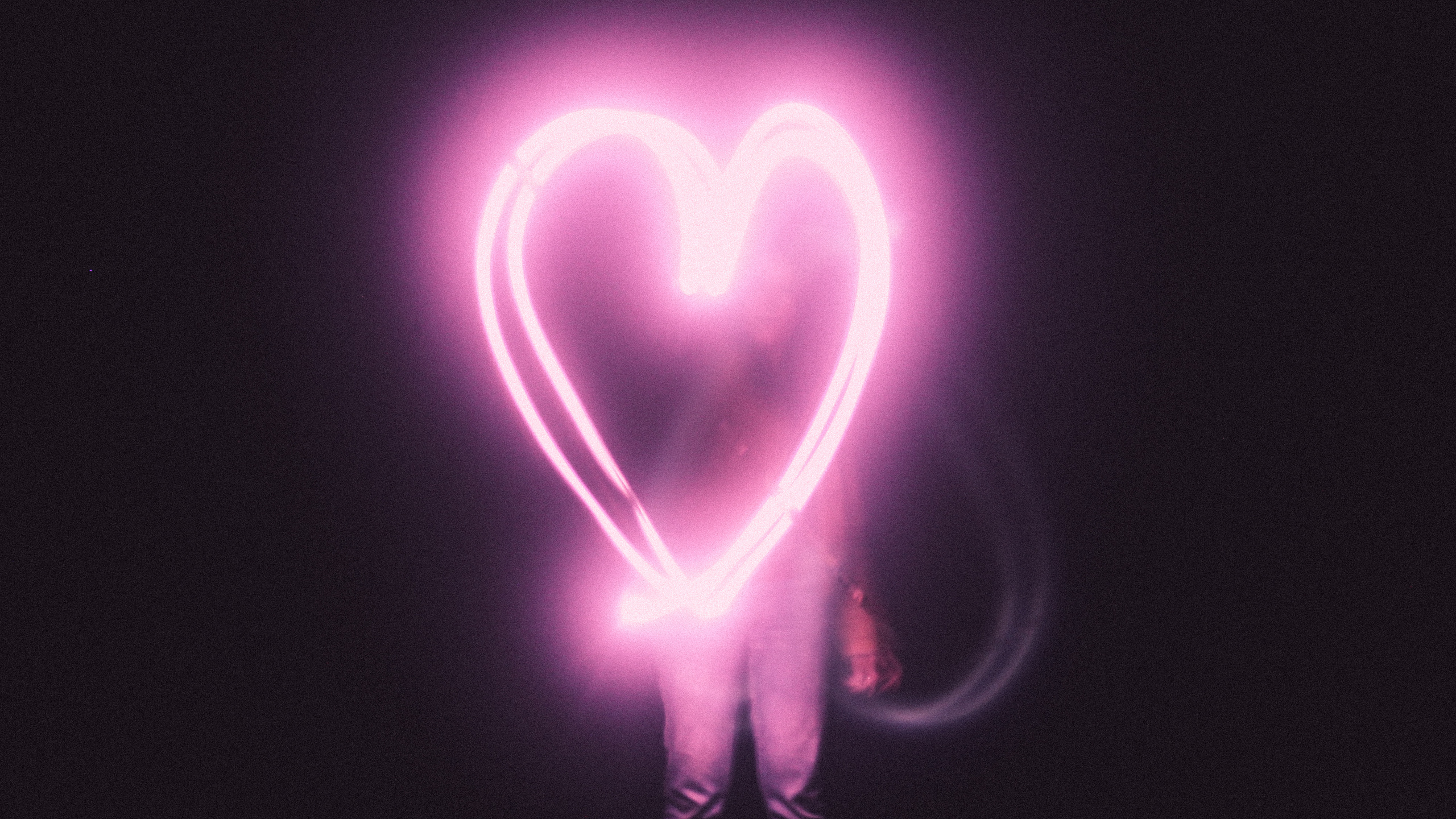 Light, Heart, Love, Neon, Graphics. Wallpaper in 2560x1440 Resolution