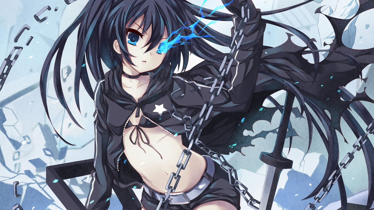 Woman in Black and White Bikini Anime Character. Wallpaper in 1280x720 Resolution