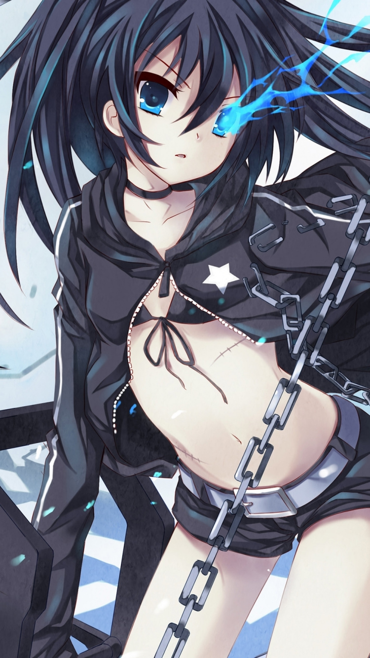 Femme en Personnage D'anime Bikini Noir et Blanc. Wallpaper in 750x1334 Resolution