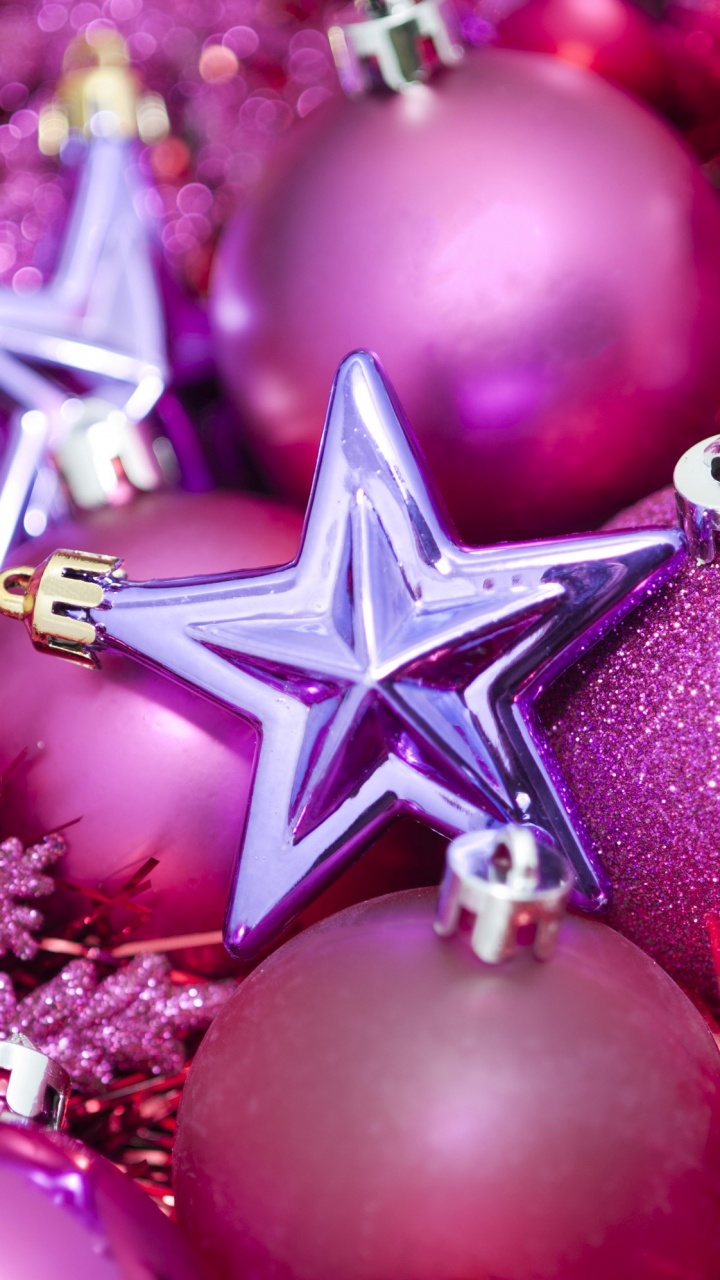 Christmas Day, Christmas Ornament, Purple, Christmas Decoration, Pink. Wallpaper in 720x1280 Resolution
