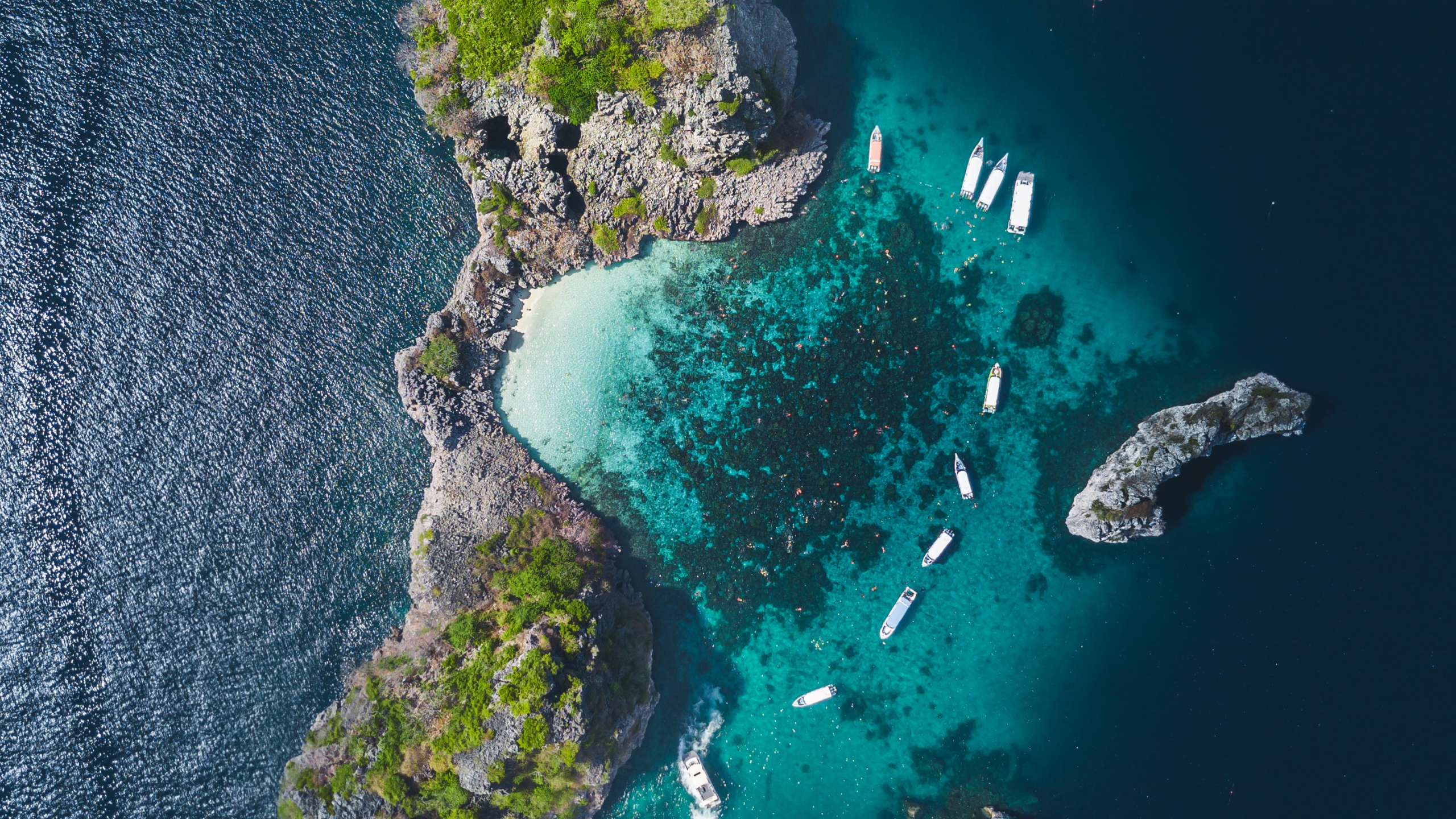 Island, Archipelago, Coastal and Oceanic Landforms, World, Earth. Wallpaper in 2560x1440 Resolution