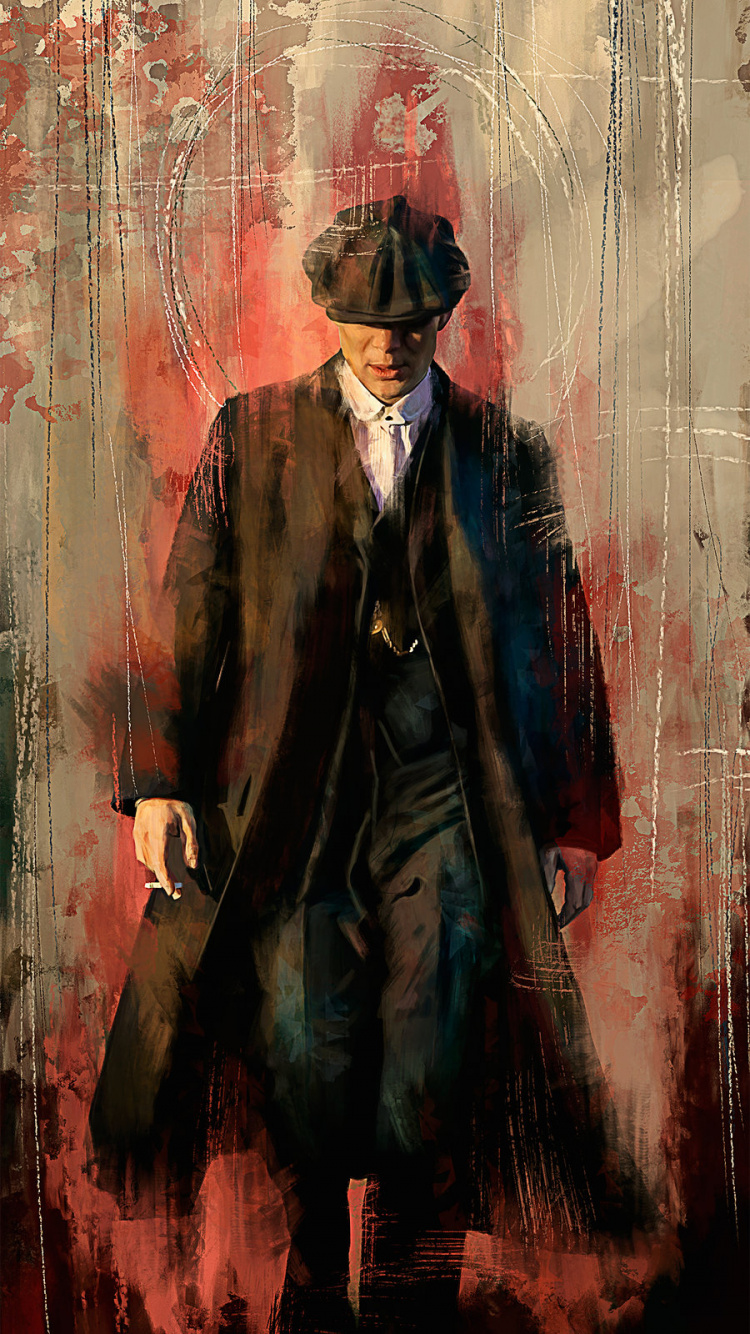 Peaky Blinders-Kunst, Thomas Tommy Shelby, Kunst, Peaky Blinders-Poster, Malerei. Wallpaper in 750x1334 Resolution