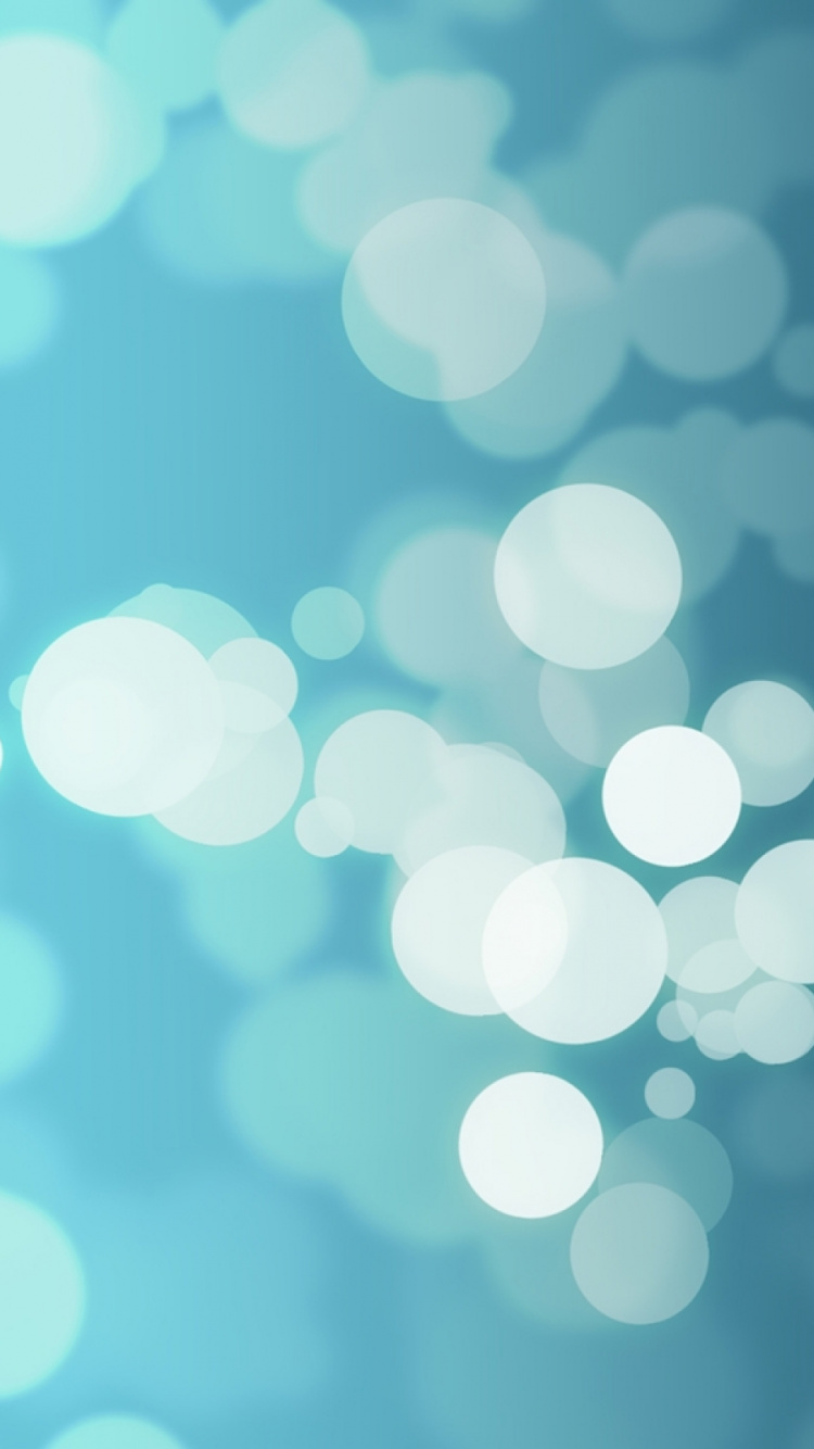 Blue and White Bokeh Lights. Wallpaper in 750x1334 Resolution