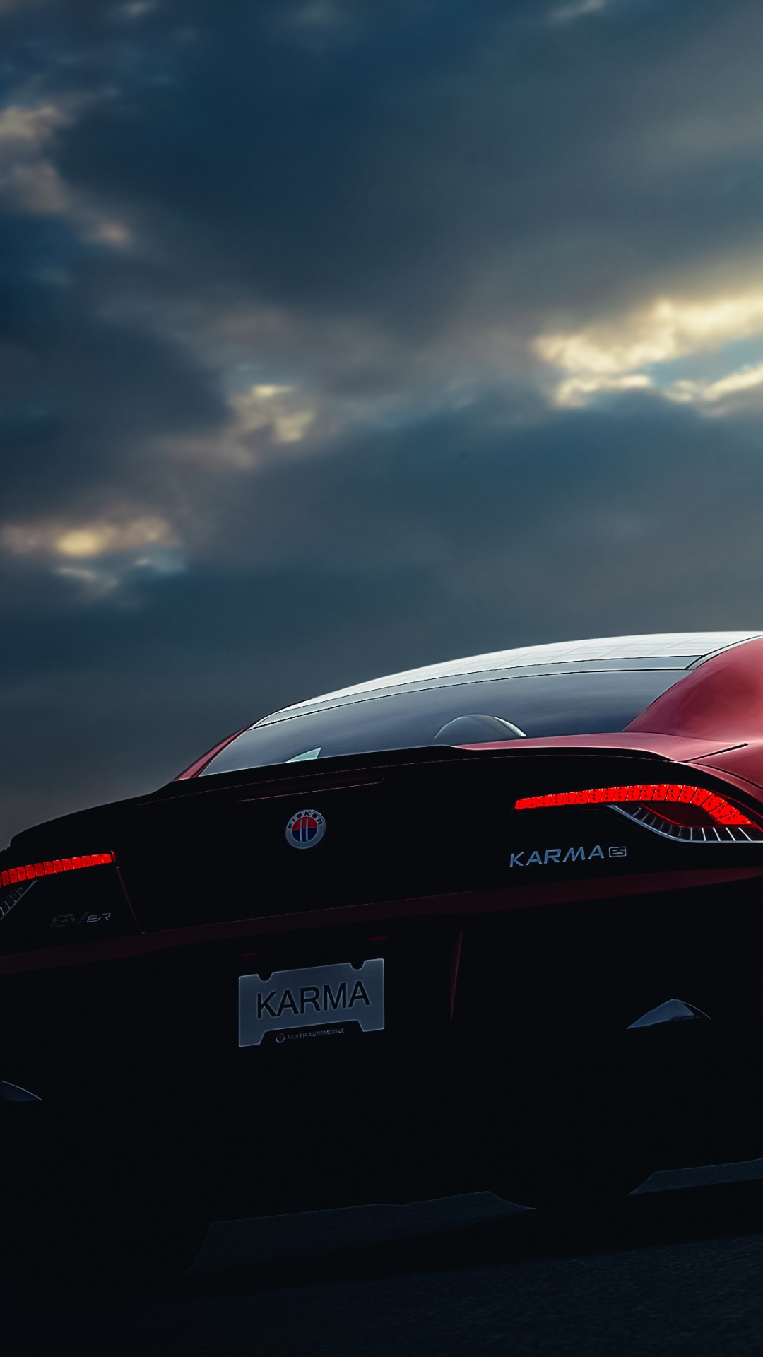 Ferrari Rouge 458 Italia Sur Route Pendant le Coucher du Soleil. Wallpaper in 1080x1920 Resolution