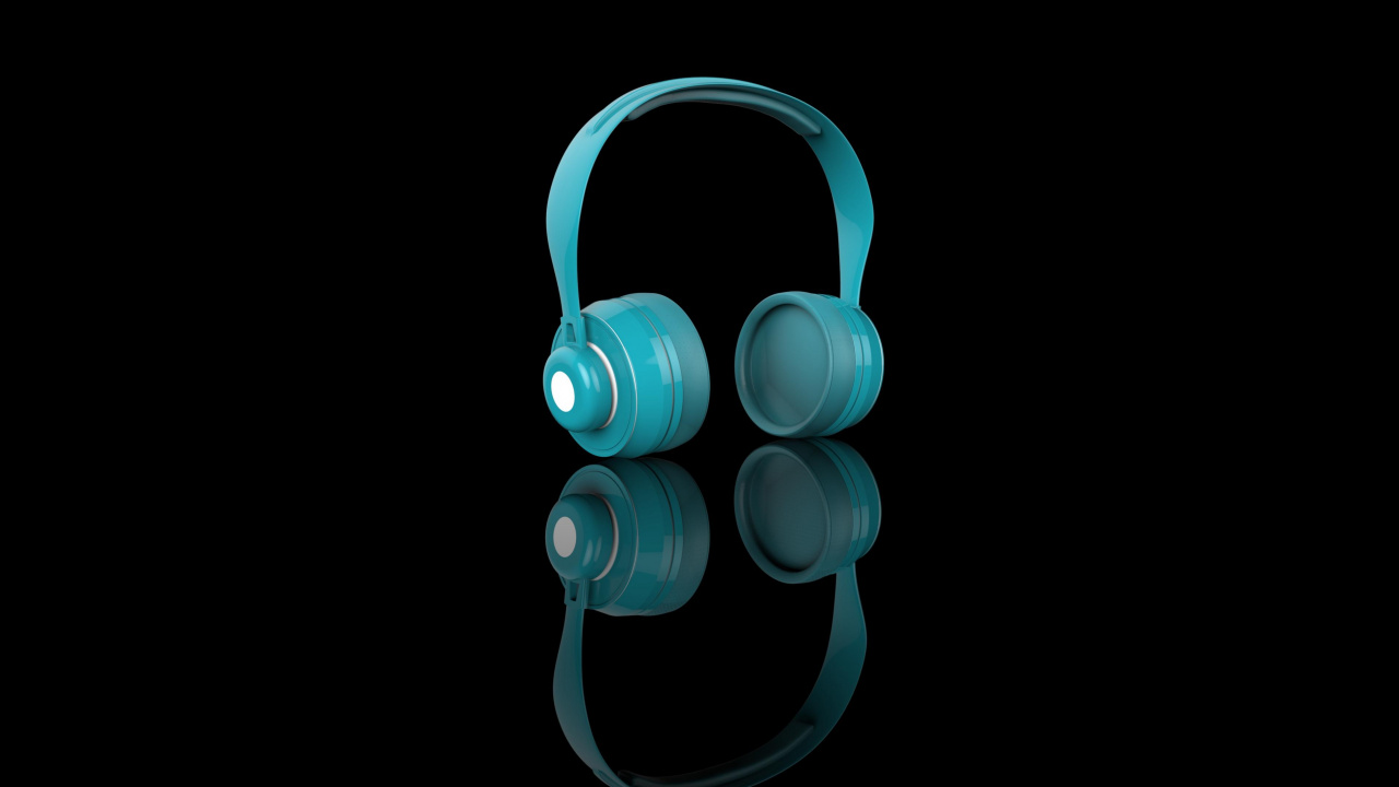 Headphones, Audio Equipment, Audio Signal, Turquoise, Green. Wallpaper in 1280x720 Resolution