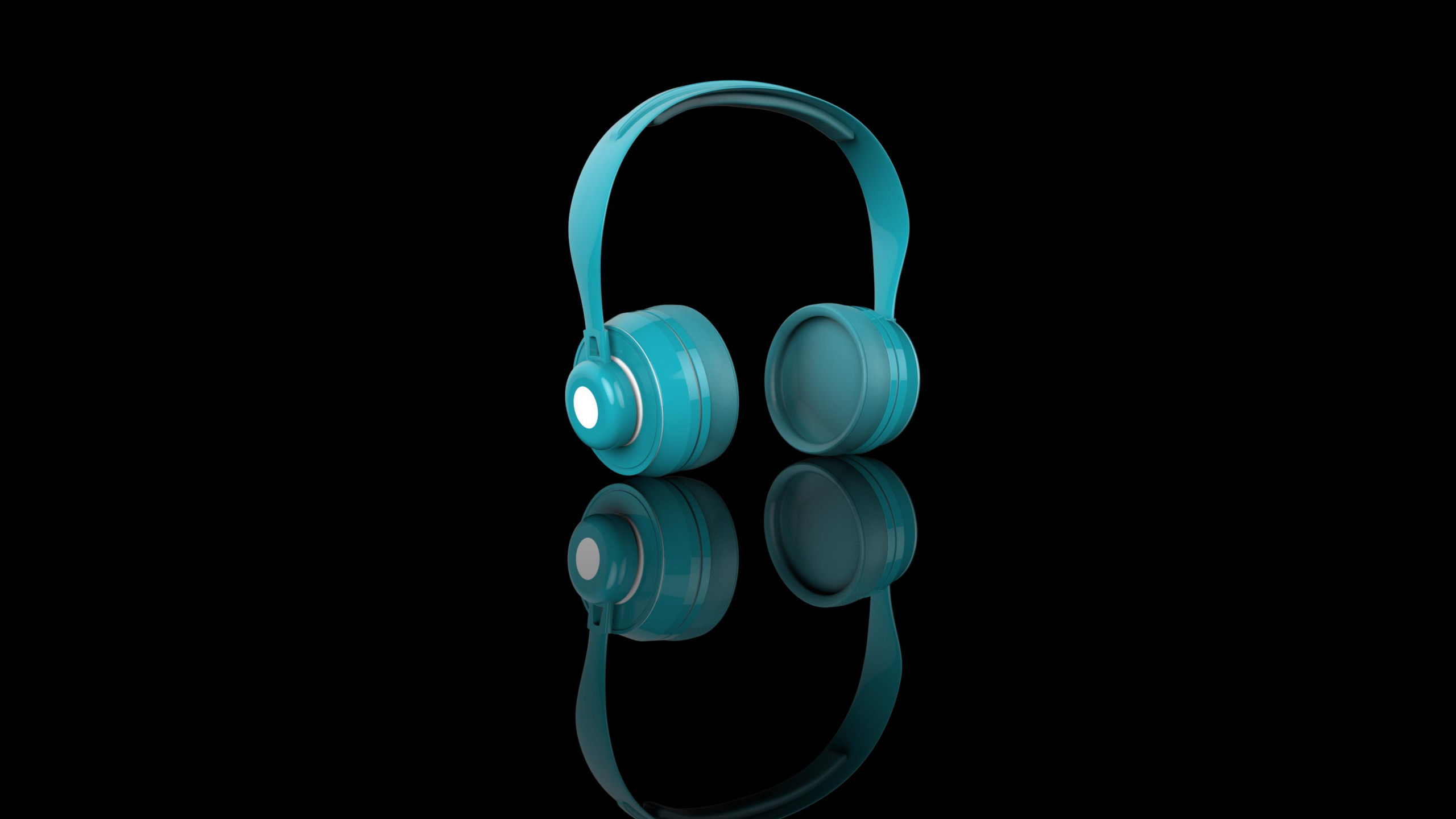 Headphones, Audio Equipment, Audio Signal, Turquoise, Green. Wallpaper in 2560x1440 Resolution