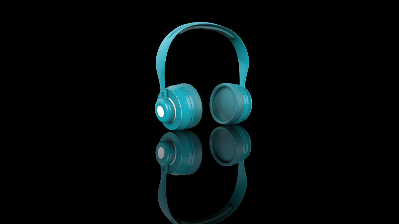 Auriculares, Equipo de Audio, la Señal de Audio, Turquesa, Verde. Wallpaper in 1366x768 Resolution
