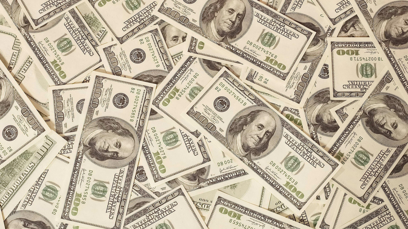 Billet de 10 Dollars Américains. Wallpaper in 1366x768 Resolution