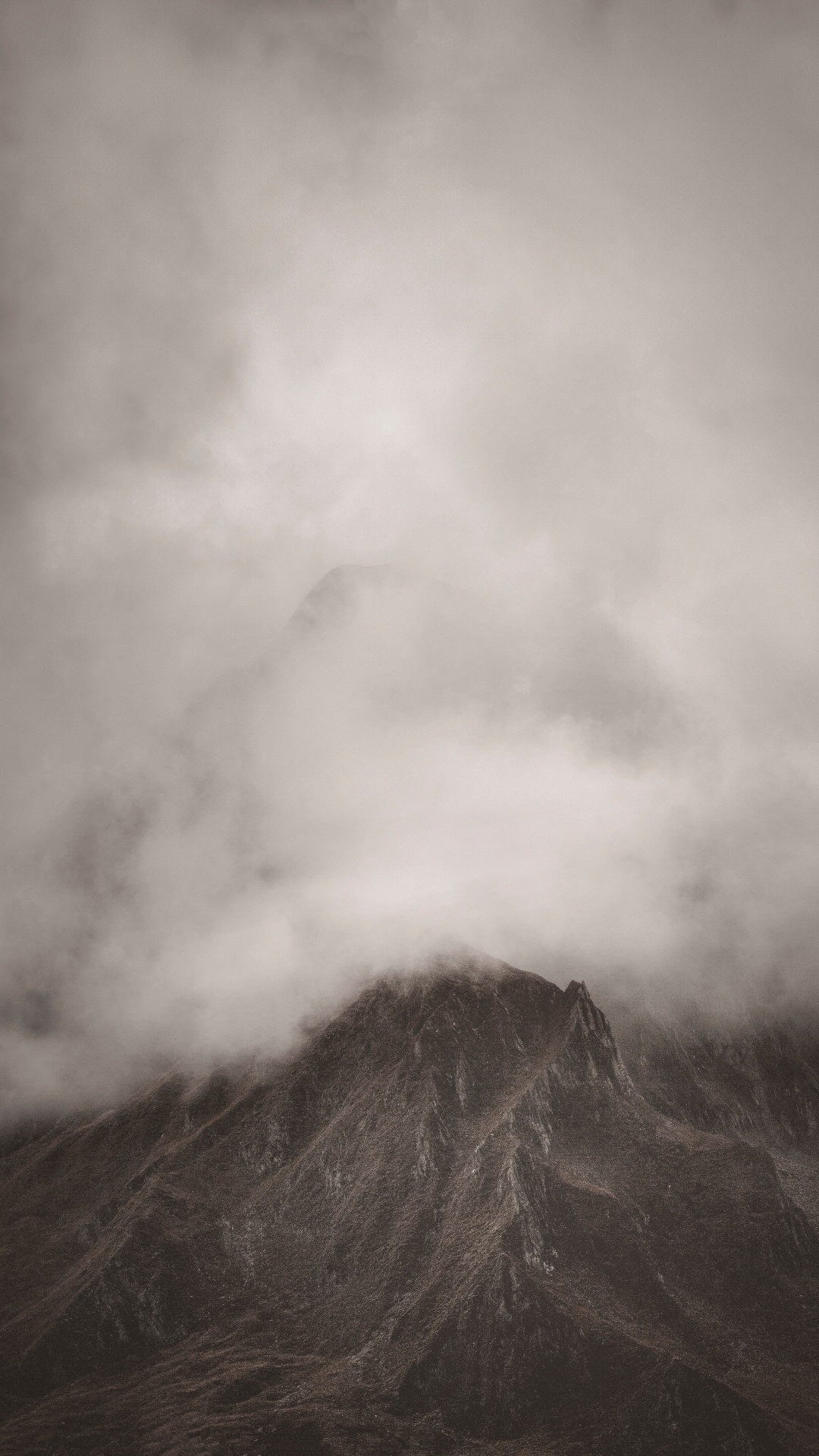 Ambiente, Colina, Highland, en Blanco y Negro, Negro. Wallpaper in 1080x1920 Resolution