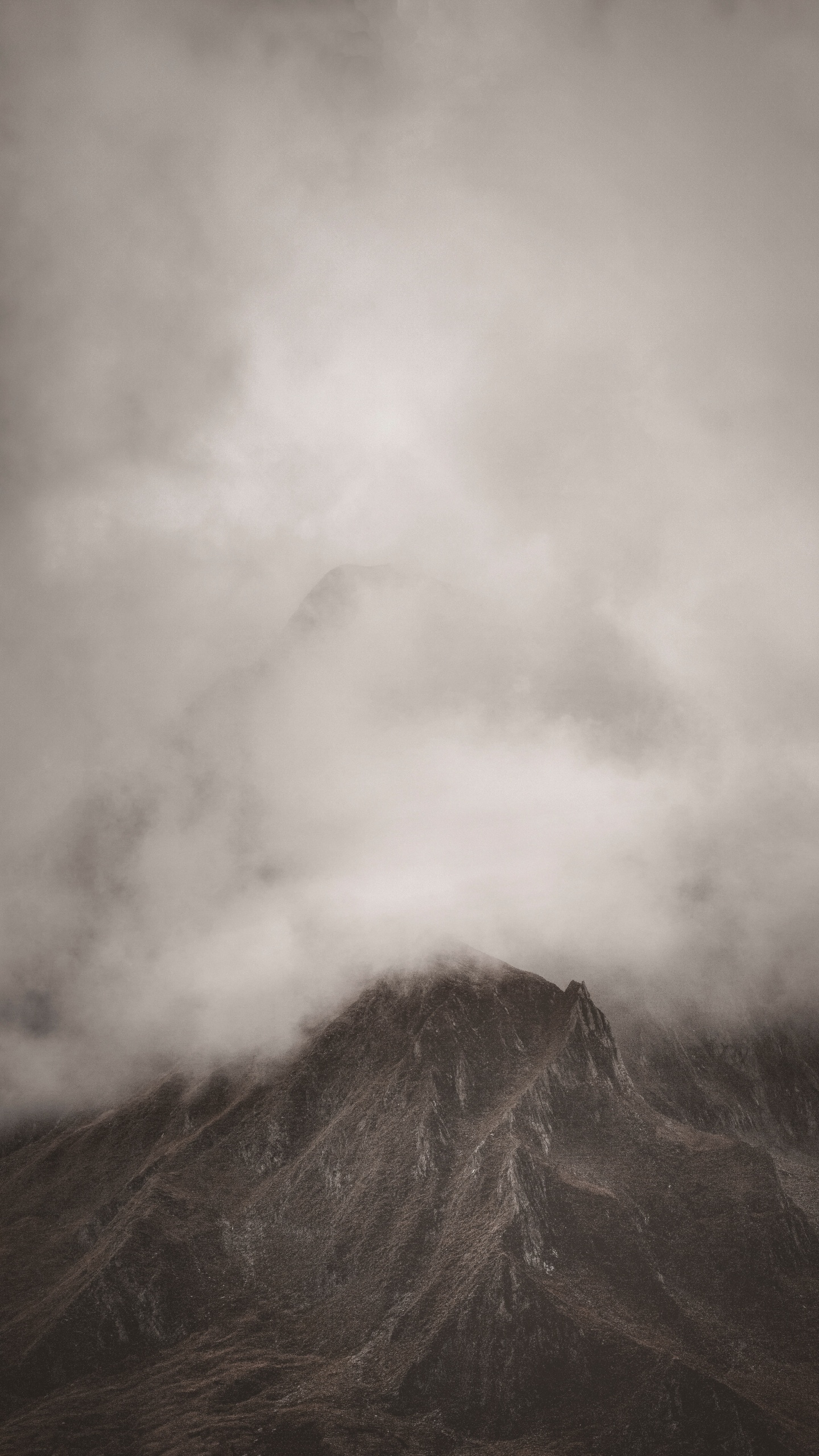 Mountain Range, Cloud, Atmosphere, Hill, Highland. Wallpaper in 1440x2560 Resolution