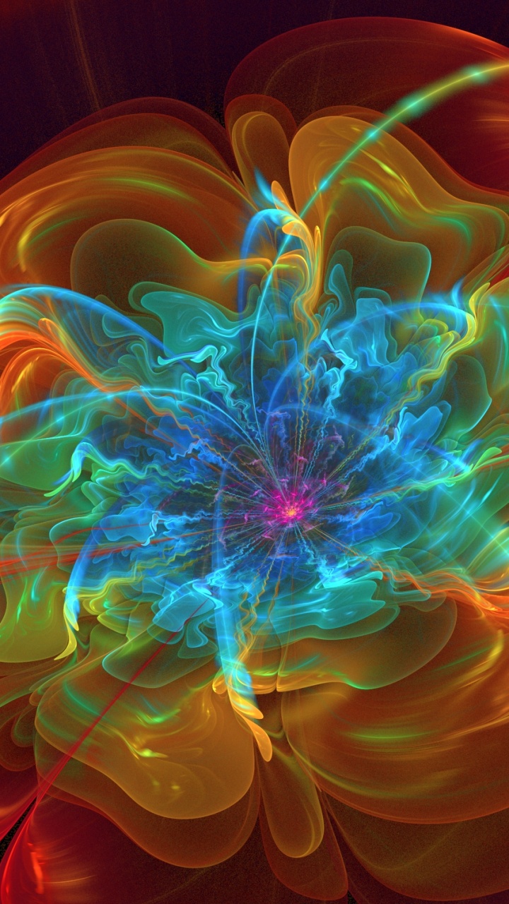 Yellow and Red Abstract Painting. Wallpaper in 720x1280 Resolution