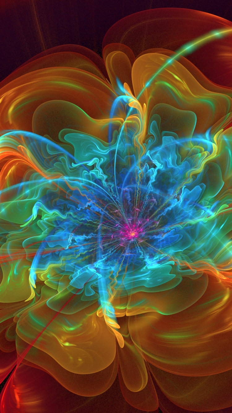 Yellow and Red Abstract Painting. Wallpaper in 750x1334 Resolution