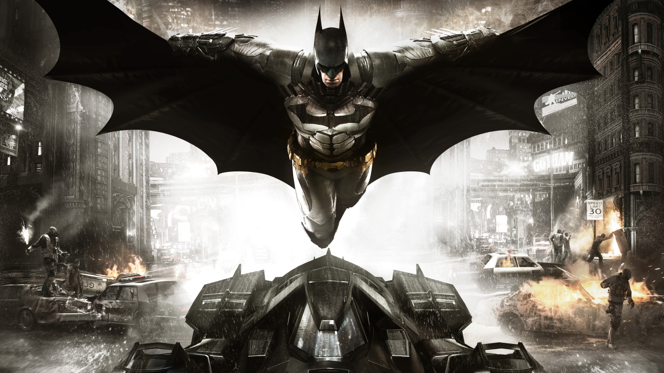Batman-arkham Knight, Batman, Batman Arkham Origins, Rocksteady Studios, Arkham Knight. Wallpaper in 1366x768 Resolution