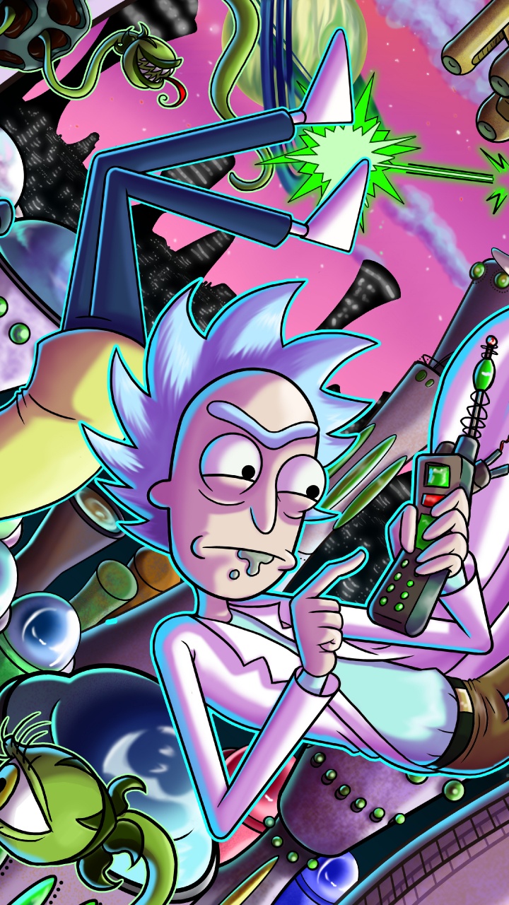 Rick and Morty, Morty Smith, Rick Sanchez, Summer Smith, Poster. Wallpaper in 720x1280 Resolution