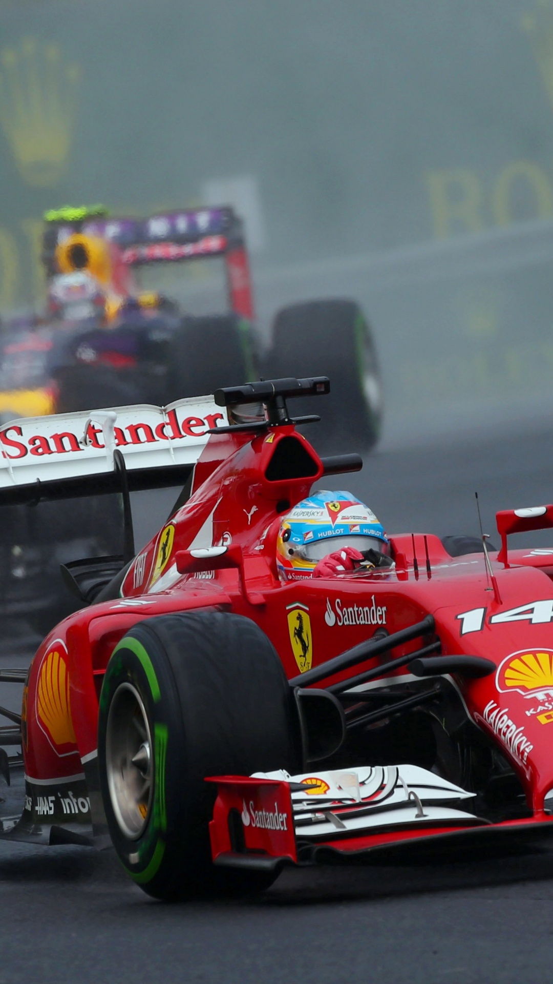 Red and Blue f 1 Race Car on Track. Wallpaper in 1080x1920 Resolution