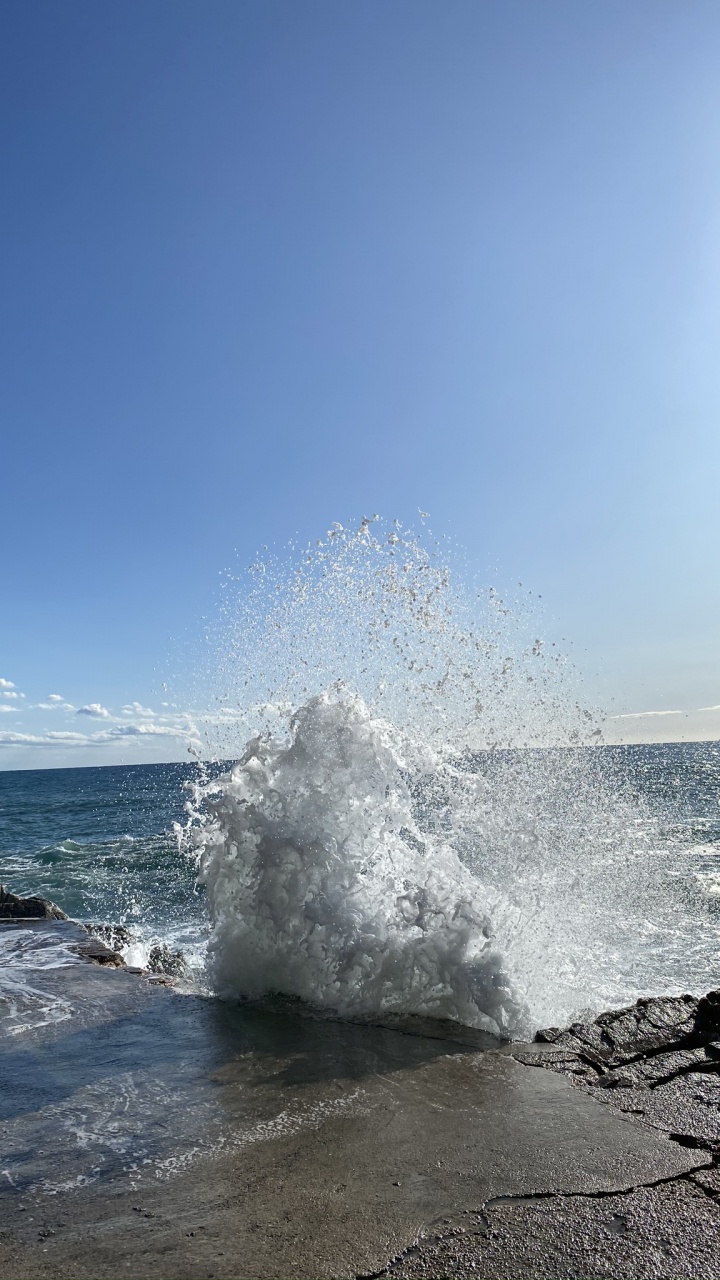 Sea, Water, Ocean, Promontory, Body of Water. Wallpaper in 720x1280 Resolution