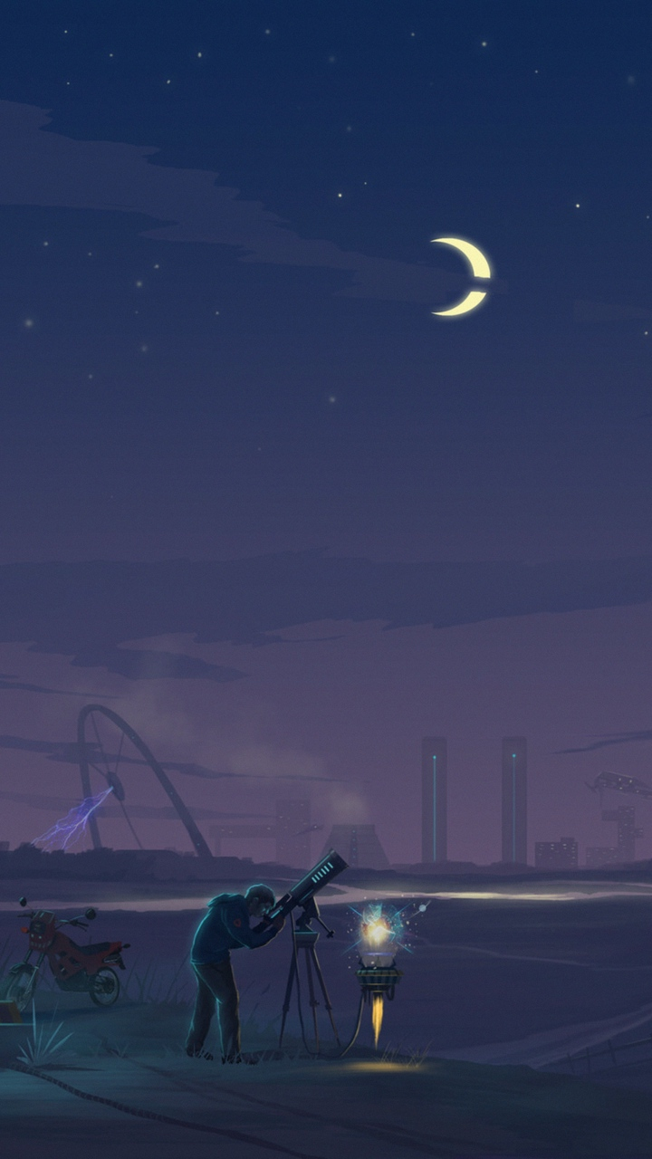 Telescopio Extremadamente Grande, Telescopio, Ambiente, Luna, de la Media Luna. Wallpaper in 720x1280 Resolution