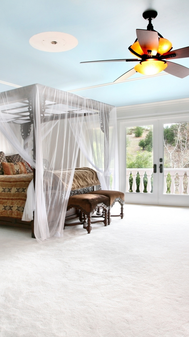 Chambre, Coucher, Lit, Ventilateur, Salon. Wallpaper in 750x1334 Resolution