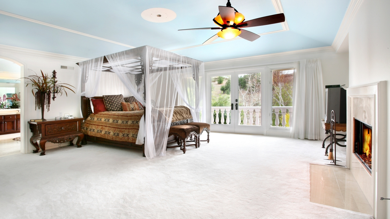 Room, Bedroom, Bed, Fan, Living Room. Wallpaper in 1280x720 Resolution