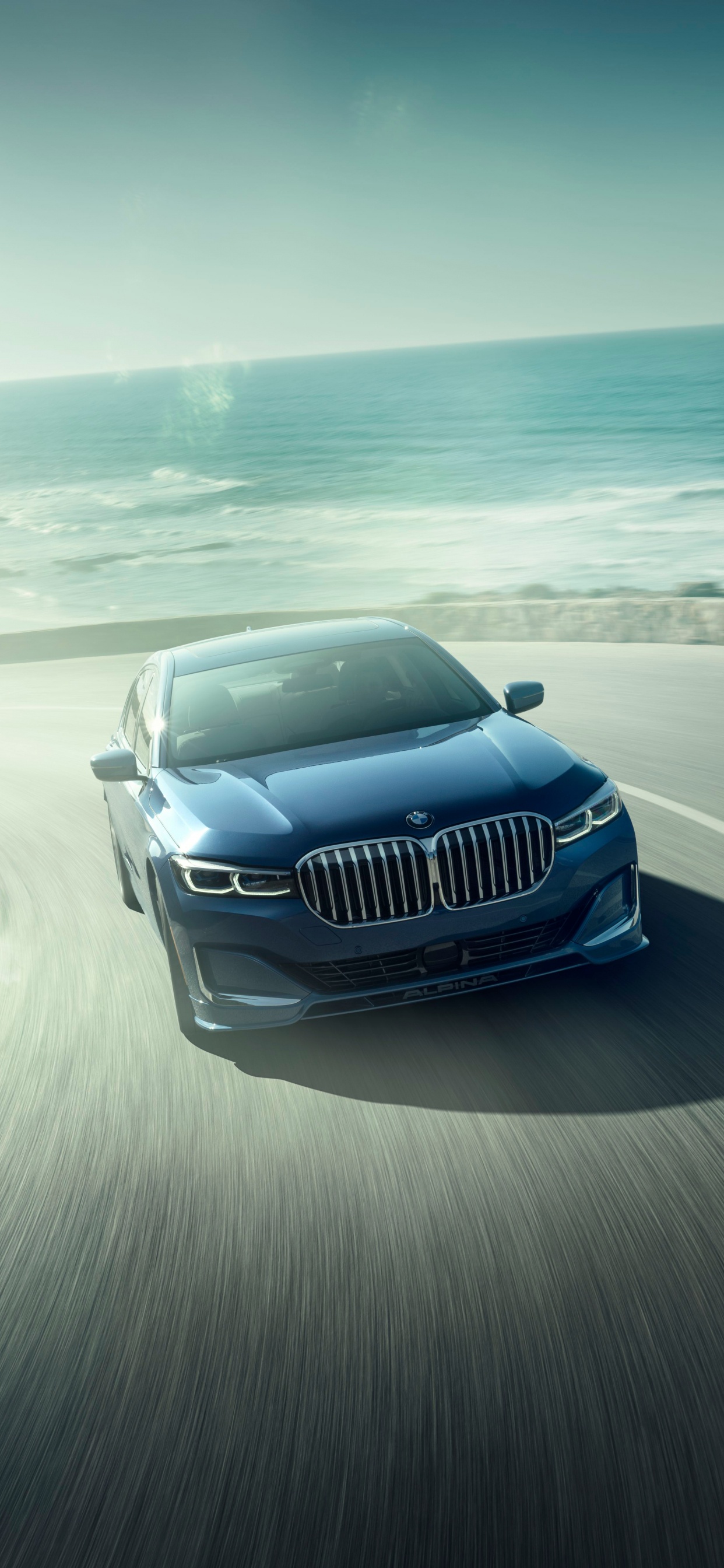 Blue Bmw m 3 on Desert. Wallpaper in 1242x2688 Resolution