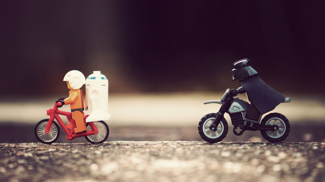 Orange and White Motorcycle Toy. Wallpaper in 1280x720 Resolution