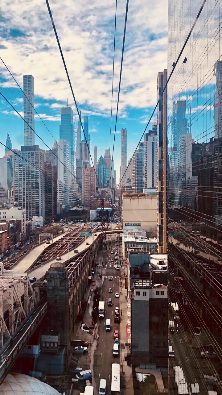 Four Freedoms, Building, Skyscraper, Cars, Tower. Wallpaper in 720x1280 Resolution