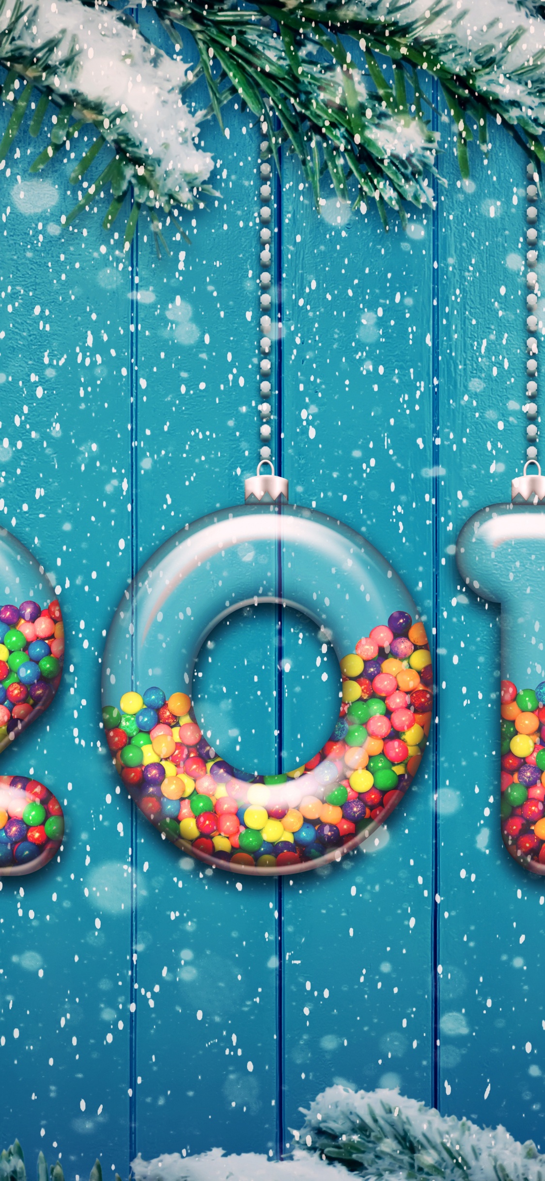 New Year, Christmas, Tree, Christmas Day, Art. Wallpaper in 1125x2436 Resolution