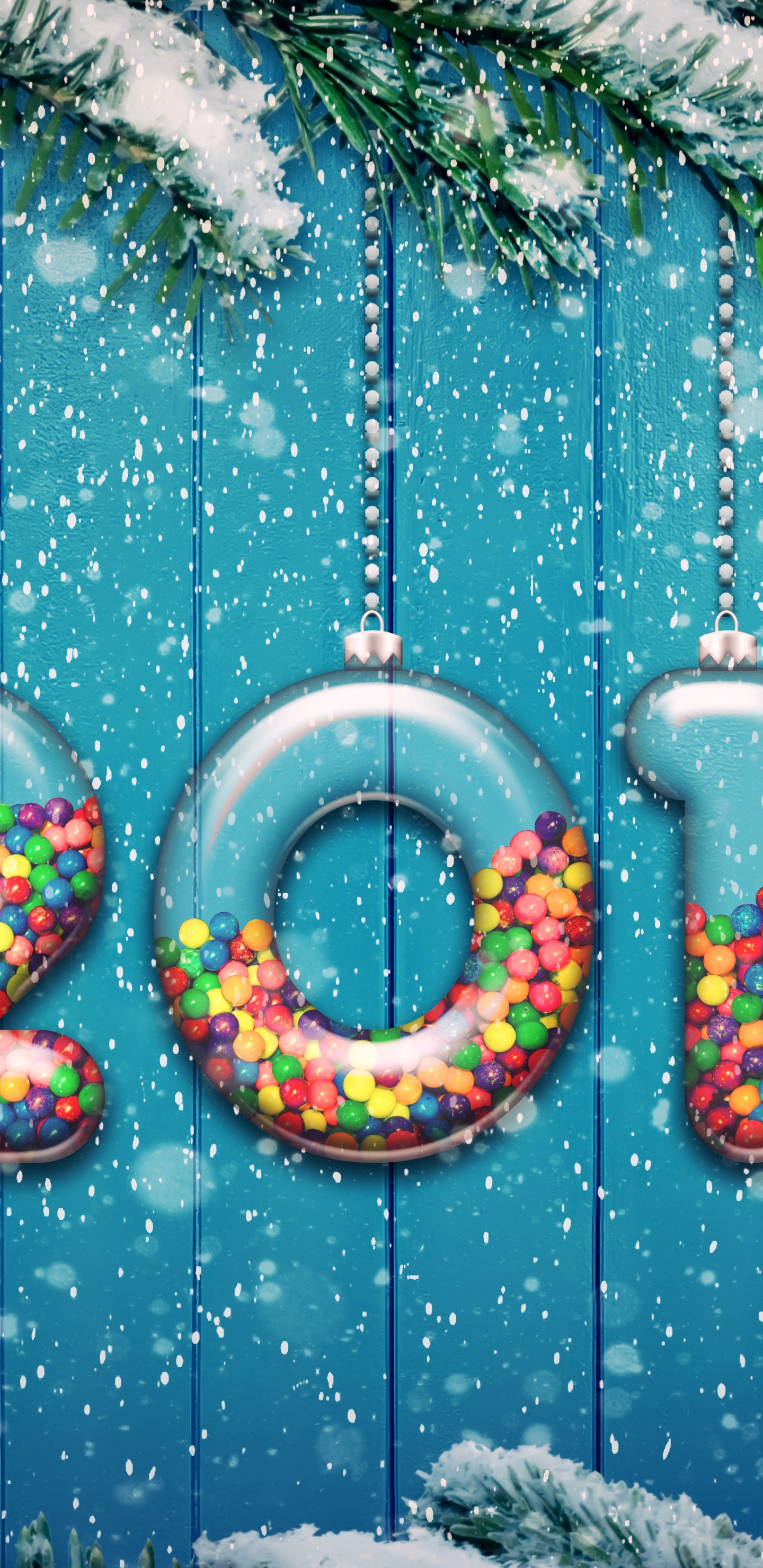 Nochevieja, Navidad, El Día De Navidad, Arte, Agua. Wallpaper in 1440x2960 Resolution