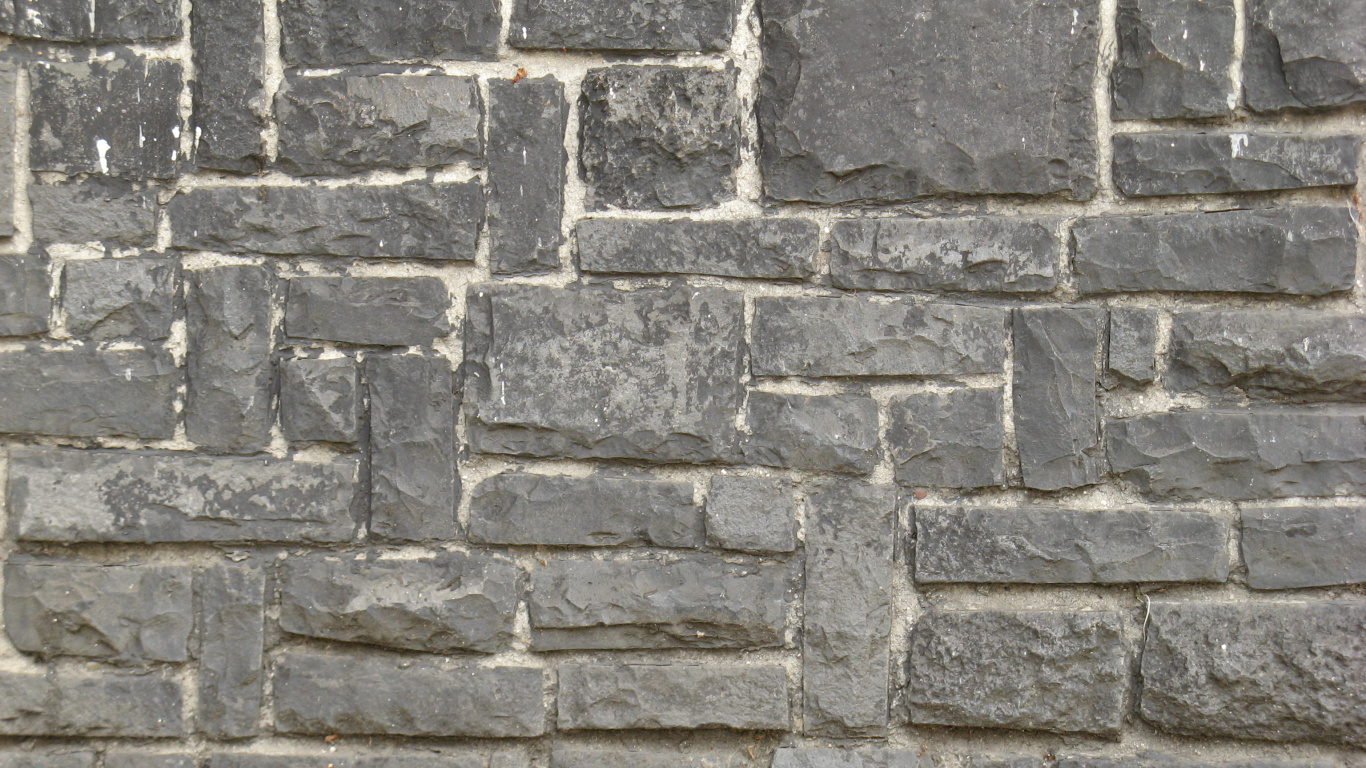 Mur de Briques Brunes et Grises. Wallpaper in 1366x768 Resolution