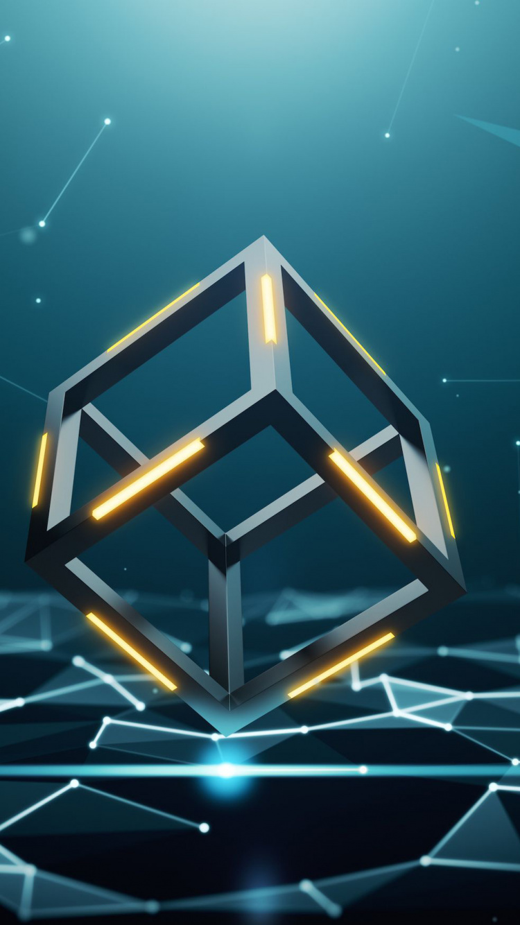 Blue and White Diamond Illustration. Wallpaper in 750x1334 Resolution