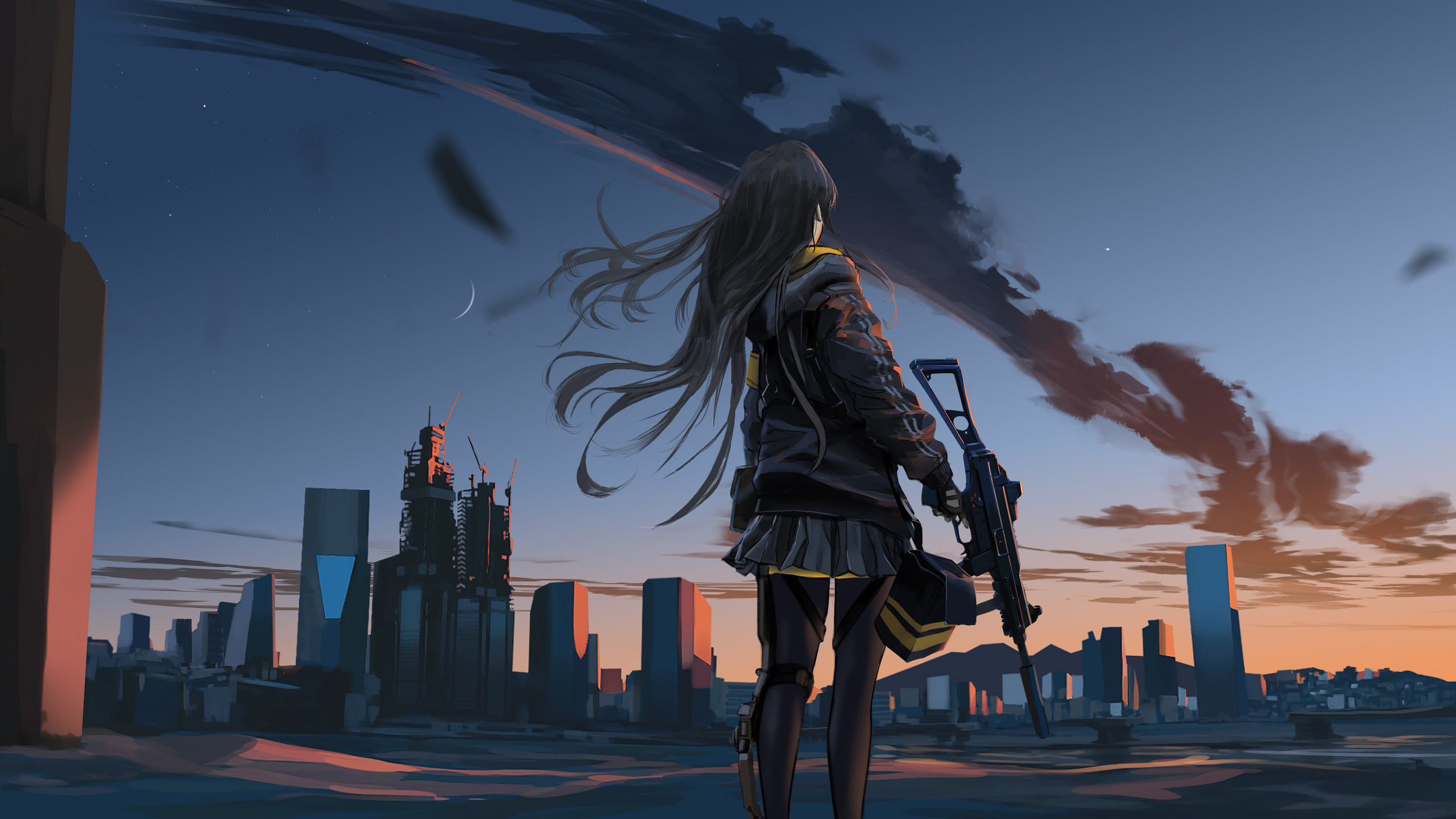 Girls Frontline, Anime, Bilibili, Cloud, Light. Wallpaper in 2560x1440 Resolution