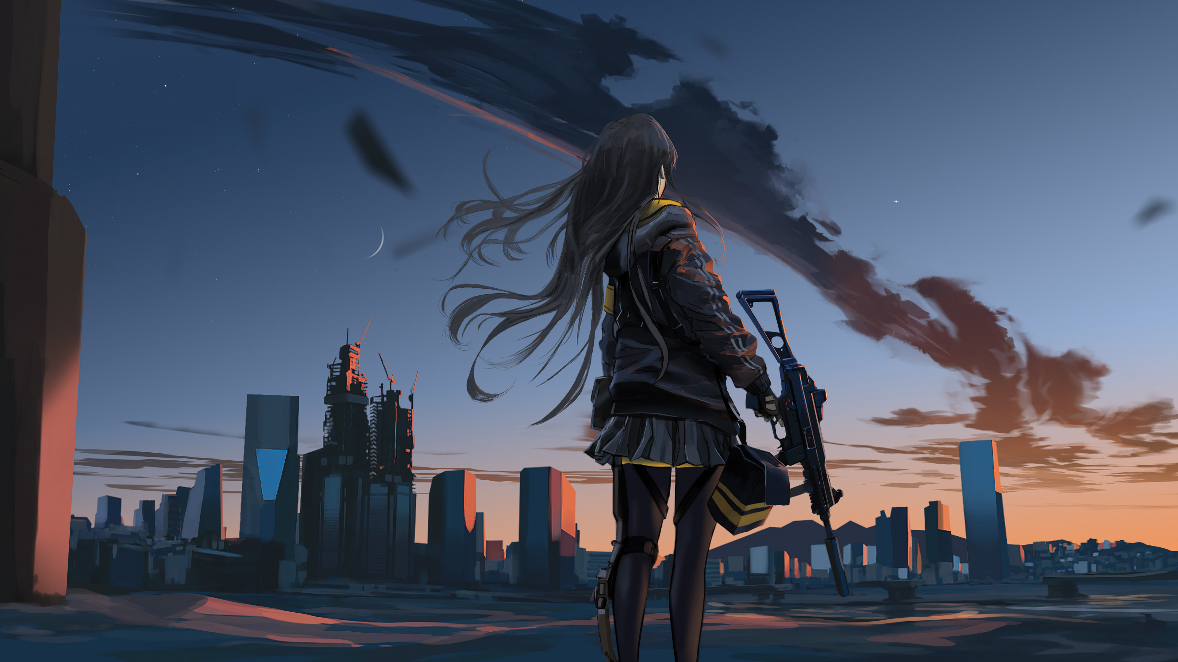 Girls Frontline, Anime, Bilibili, Cloud, Light. Wallpaper in 3840x2160 Resolution