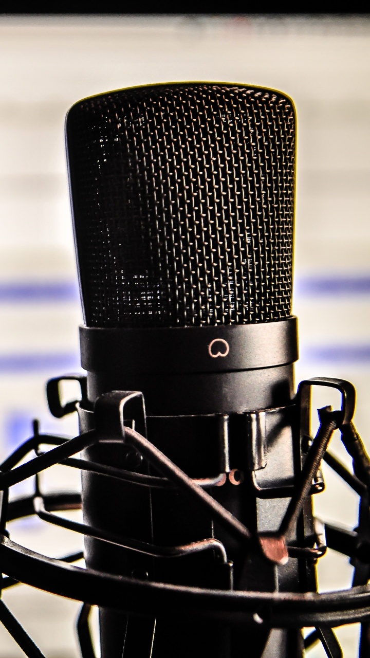 Microphone, Audio Equipment, Recording Studio, Electronic Device, Technology. Wallpaper in 720x1280 Resolution