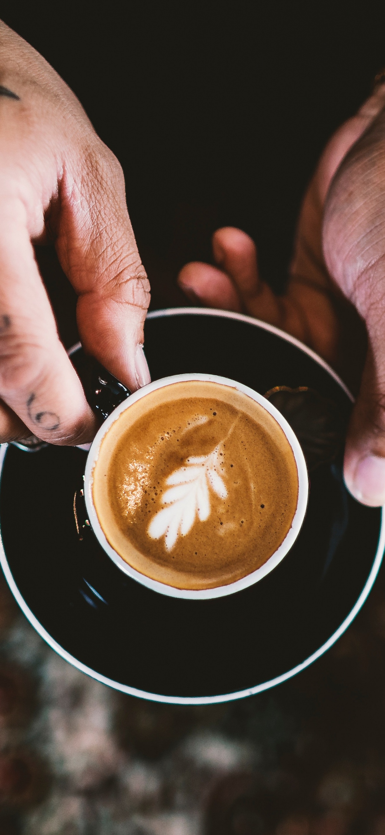 Person Holding Black Ceramic Mug With Brown Liquid. Wallpaper in 1242x2688 Resolution