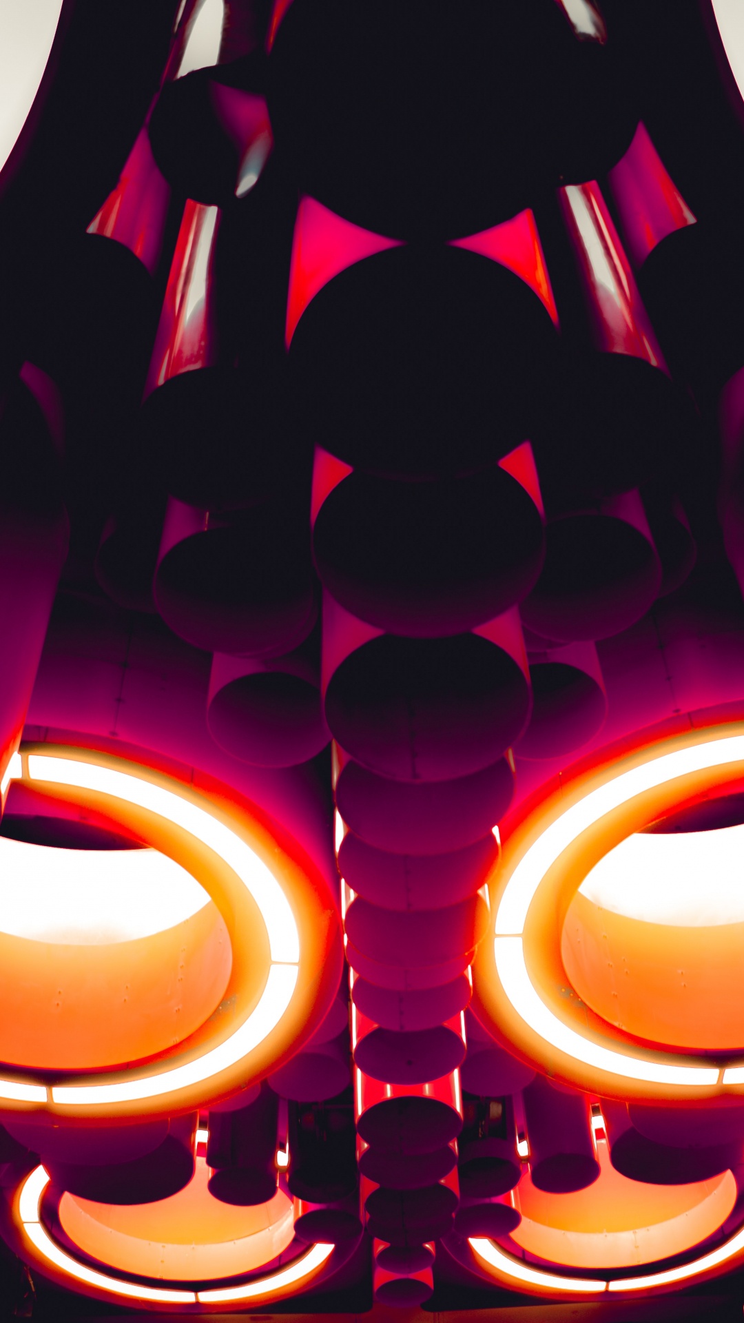 Rotes Und Gelbes Rundes Licht. Wallpaper in 1080x1920 Resolution