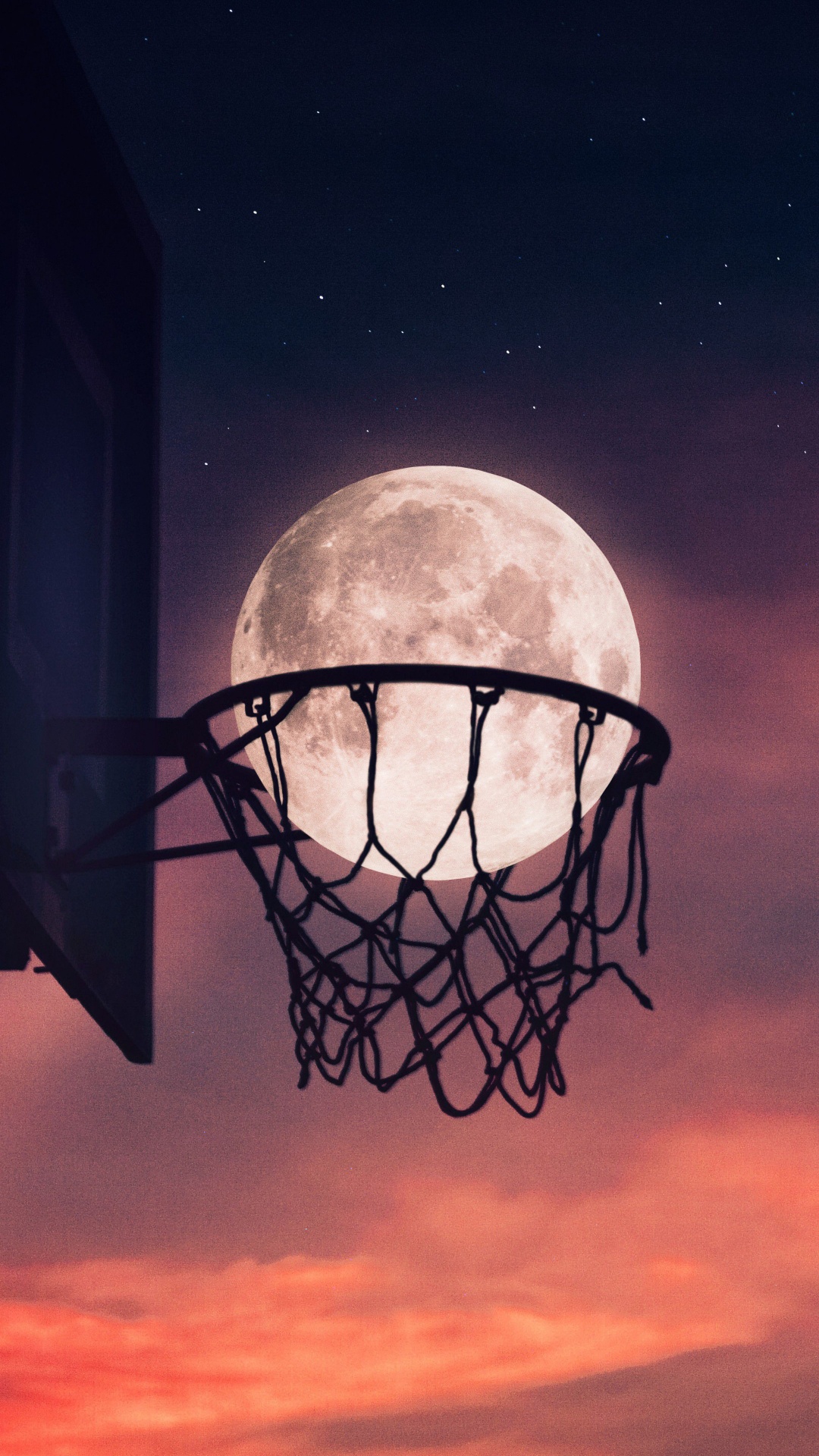 Mond, Basketball, Basketball Und Mond, Nba, Basketballplatz. Wallpaper in 1080x1920 Resolution