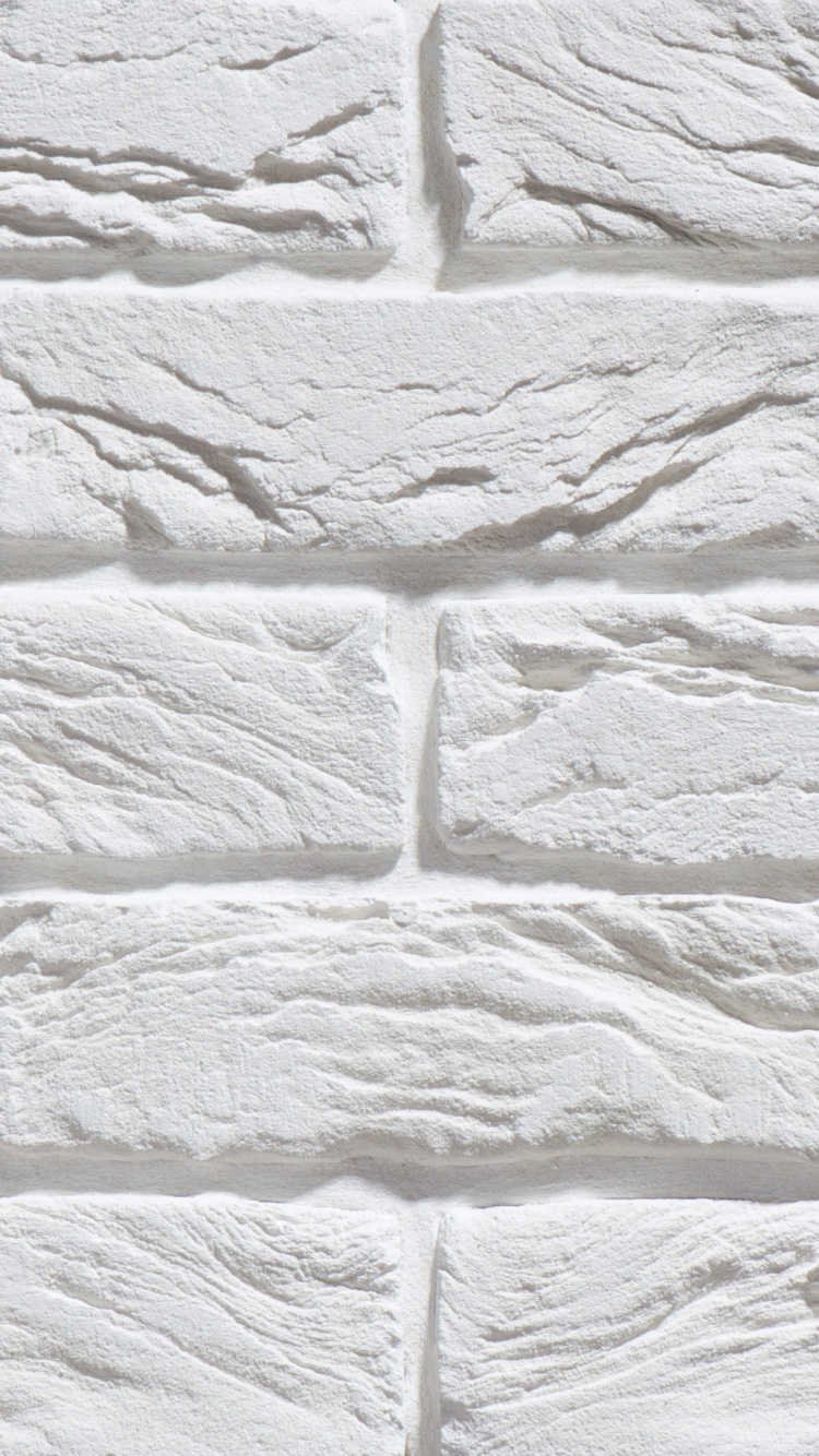 Mur de Briques Blanches et Grises. Wallpaper in 750x1334 Resolution