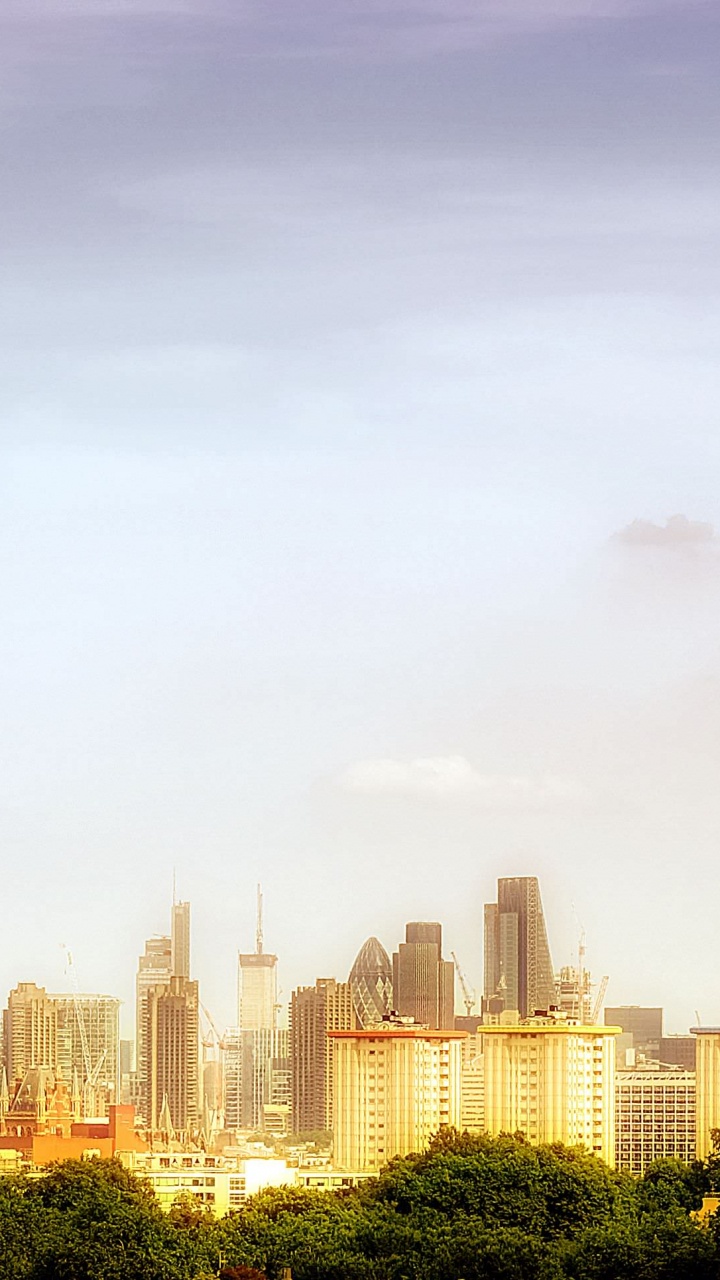 Bâtiments de la Ville Sous un Ciel Blanc Pendant la Journée. Wallpaper in 720x1280 Resolution