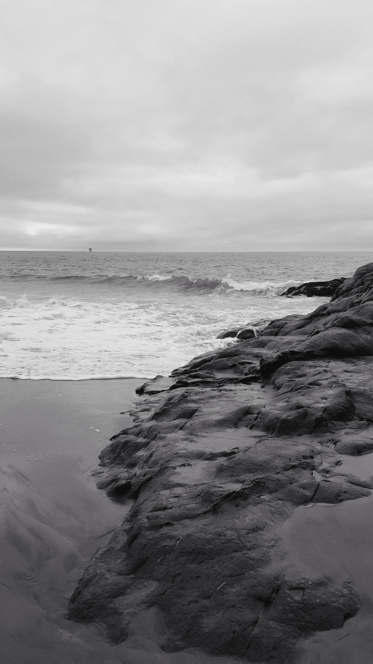 Mer, Fluide, Liquid, Côte, Rock. Wallpaper in 750x1334 Resolution